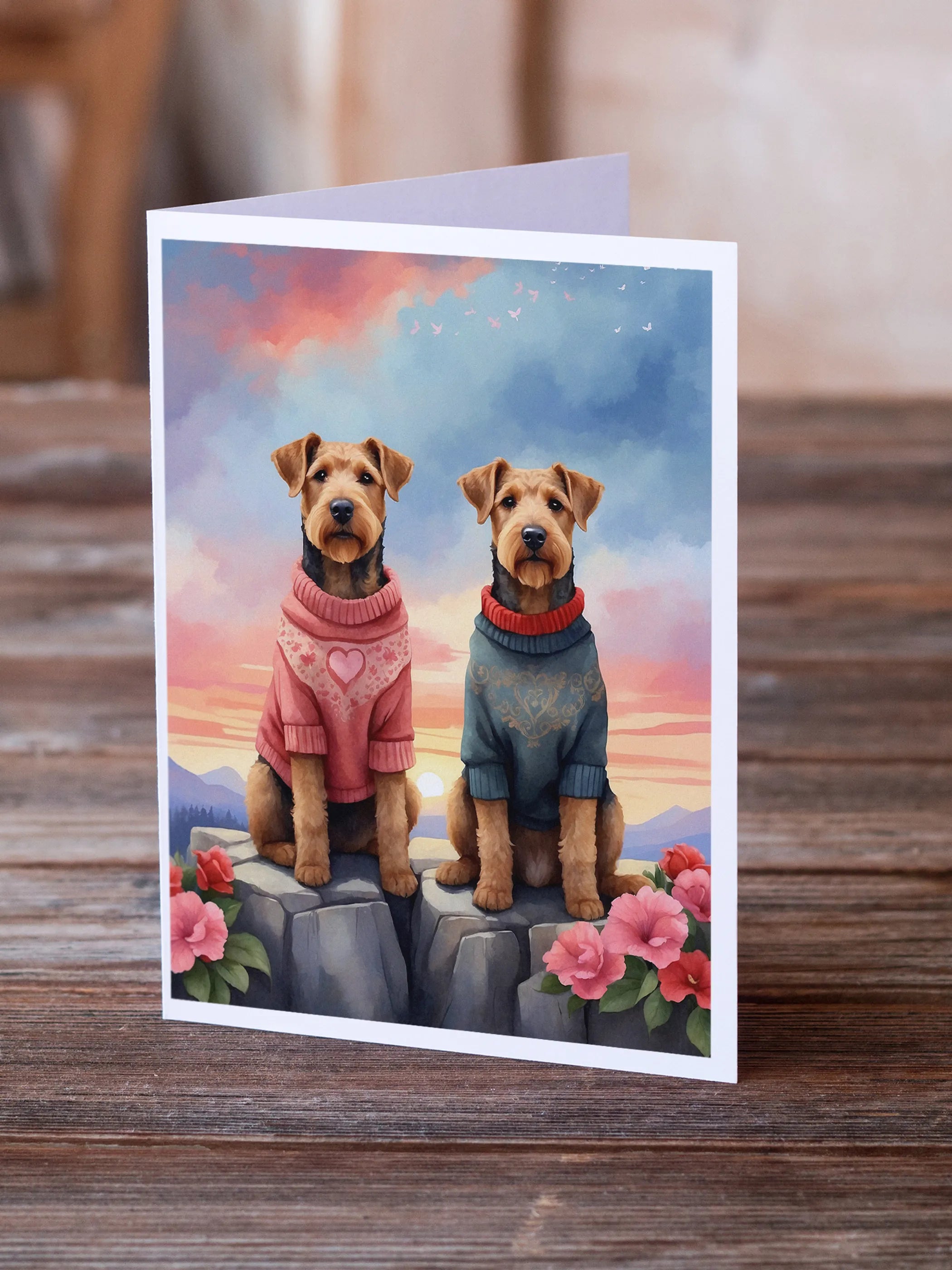 Two Hearts Greeting Cards  - Size: 5X7 | Pack Of: 8 | Collection name: Two hearts