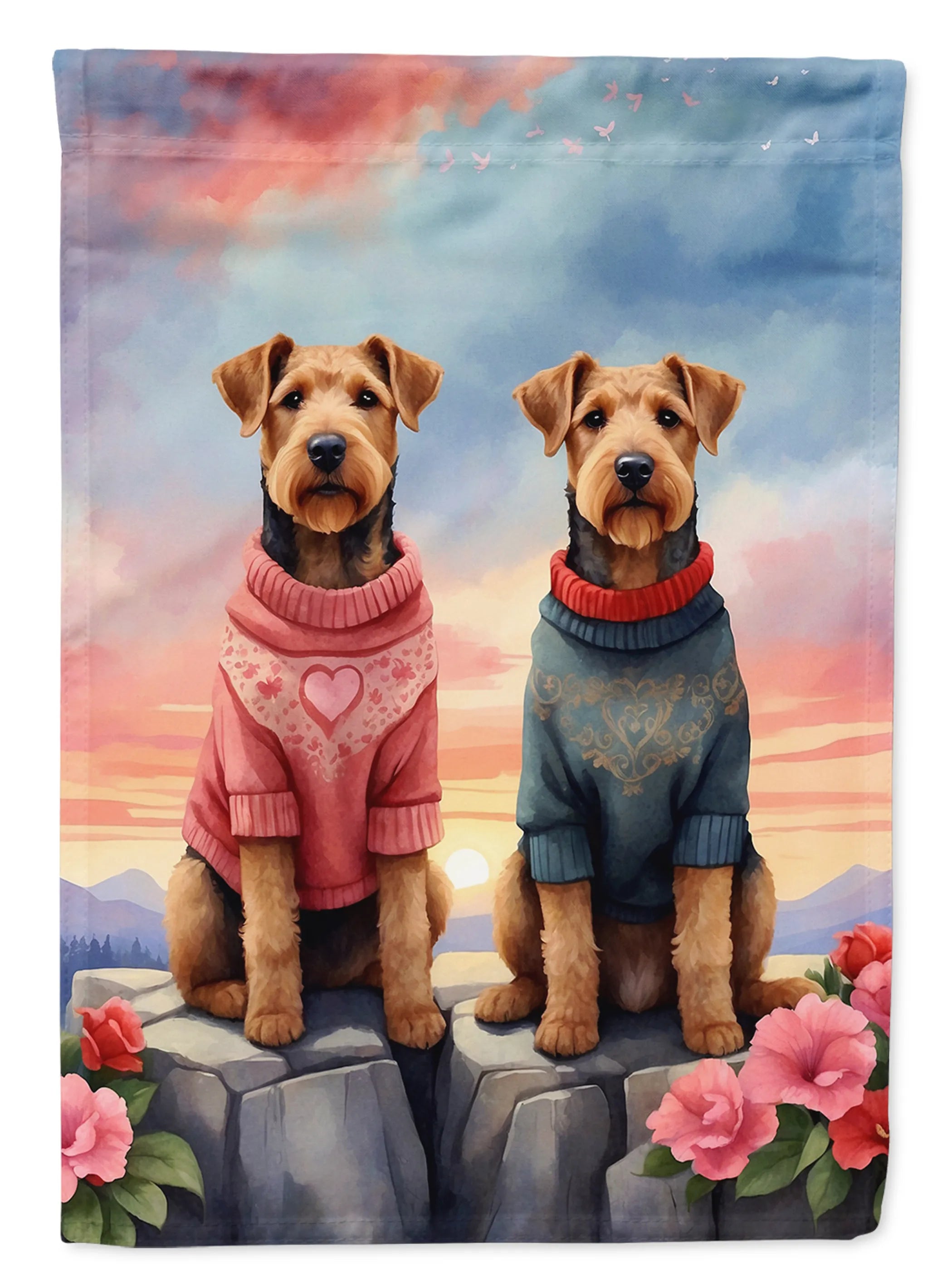 Two Hearts Decorative Flag - Size: GARDEN SIZE | Pack Of: 1 | Collection name: Two hearts