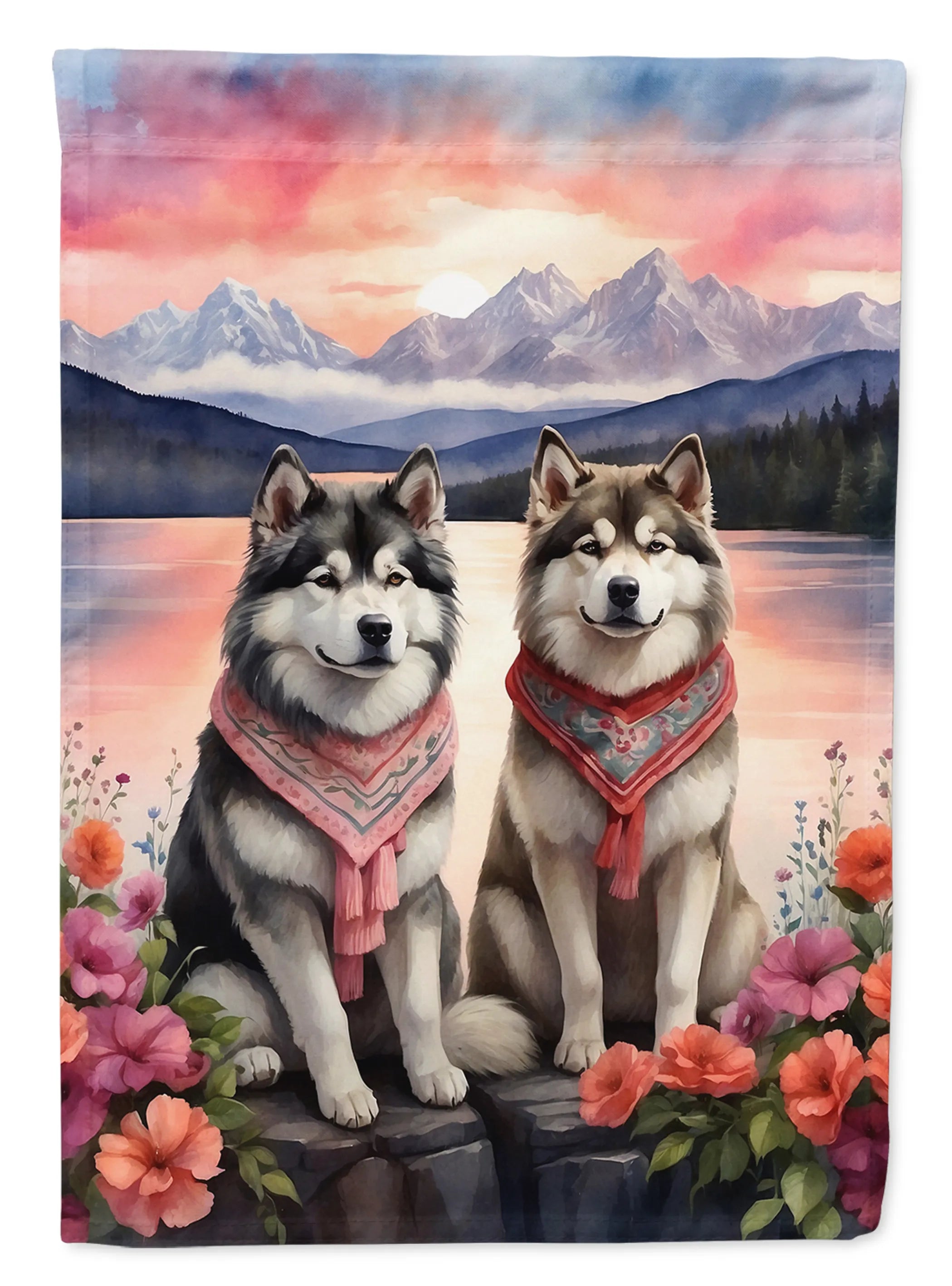 Two Hearts Decorative Flag - Size: GARDEN SIZE | Pack Of: 1 | Collection name: Two hearts