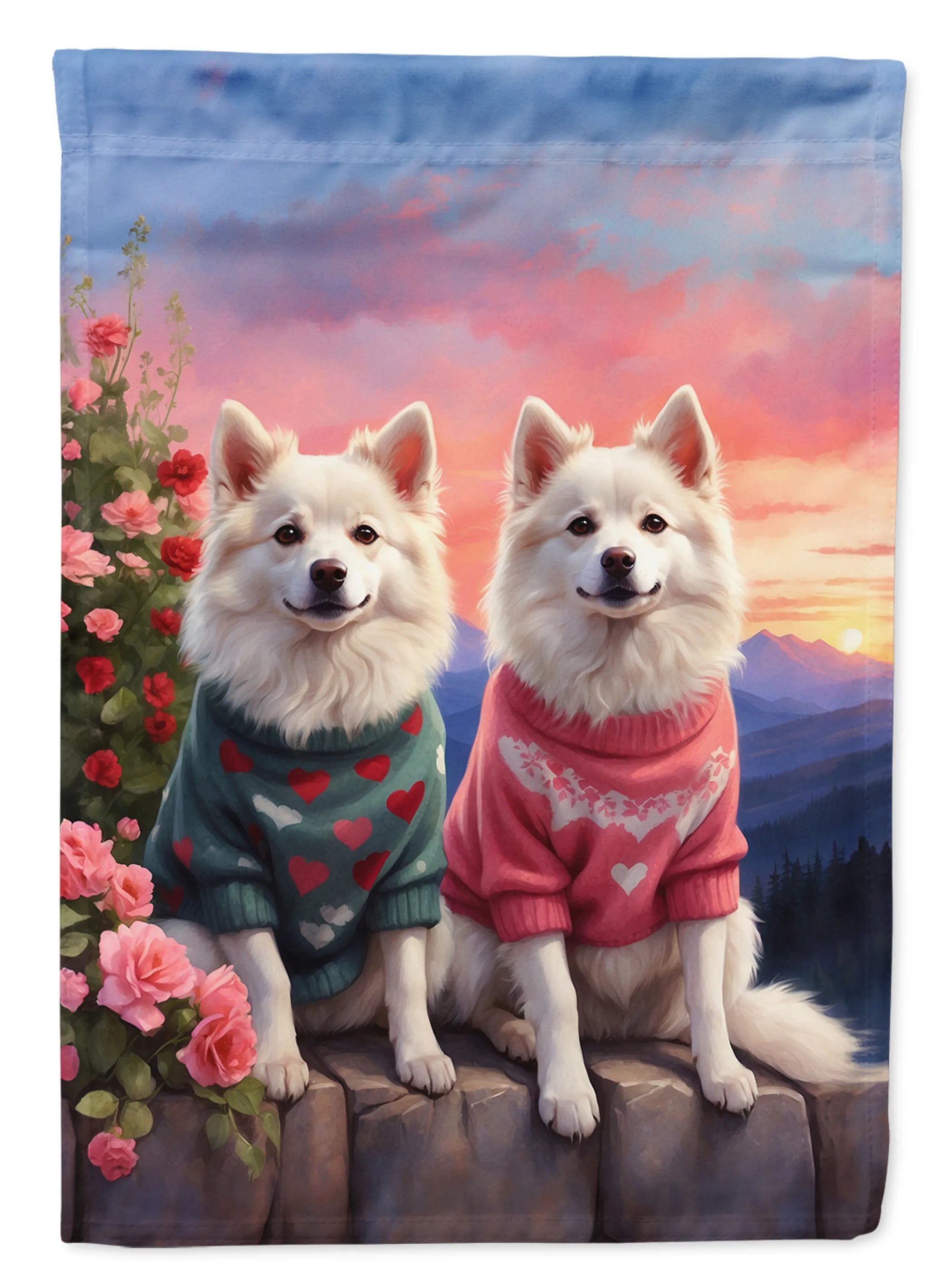 Two Hearts Decorative Flag - Size: GARDEN SIZE | Pack Of: 1 | Collection name: Two hearts