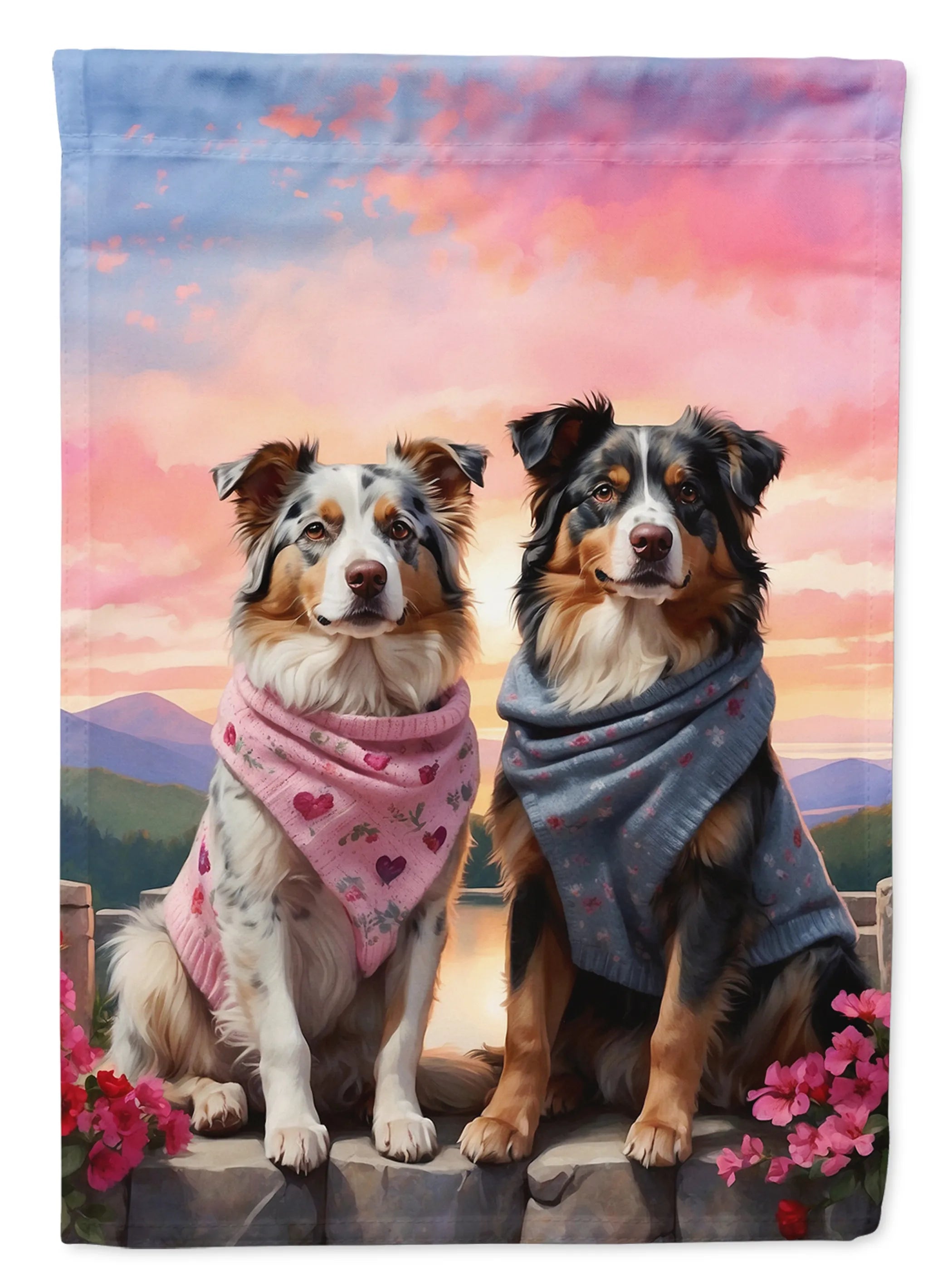 Two Hearts Decorative Flag - Size: GARDEN SIZE | Pack Of: 1 | Collection name: Two hearts