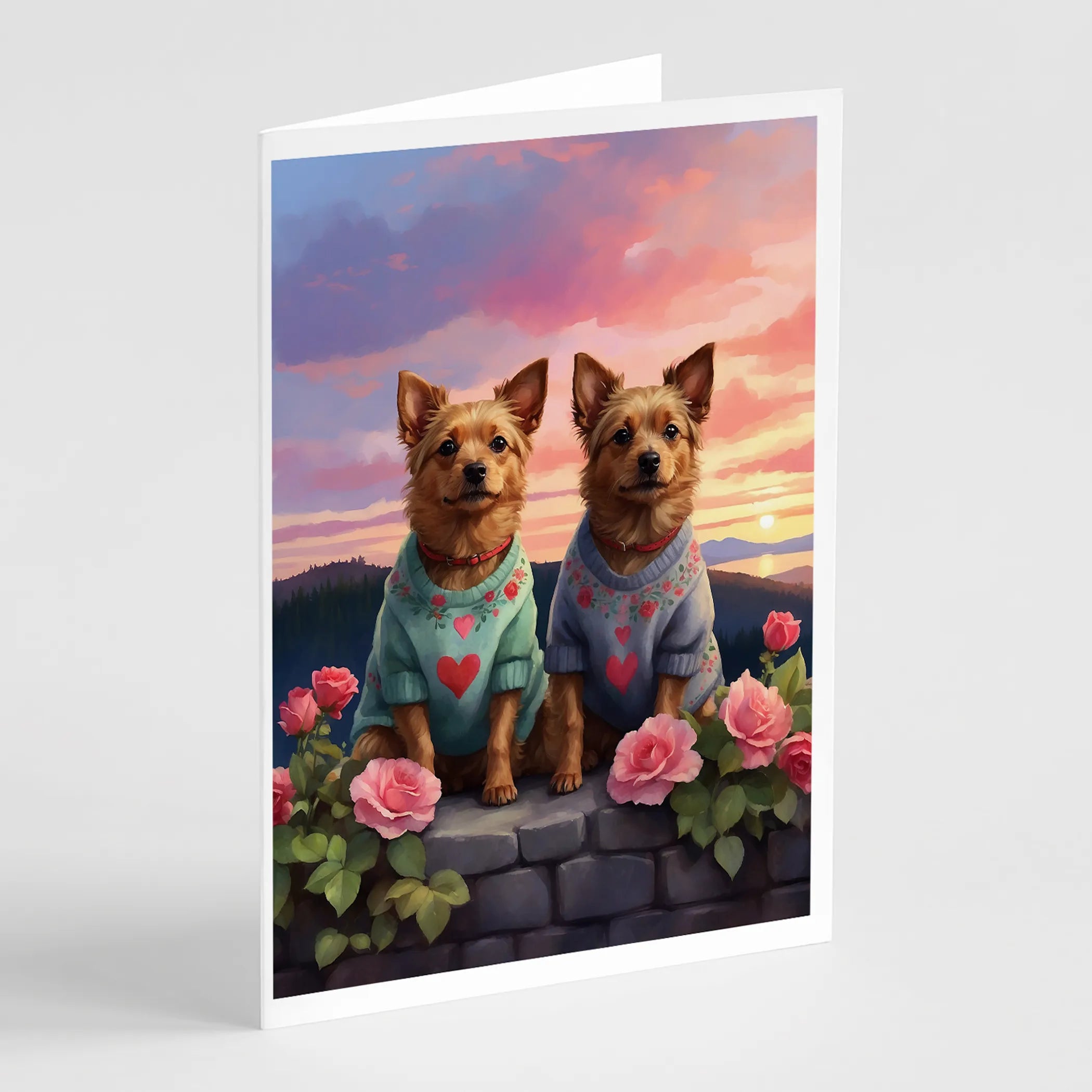 Two Hearts Greeting Cards  - Size: 5X7 | Pack Of: 8 | Collection name: Two hearts