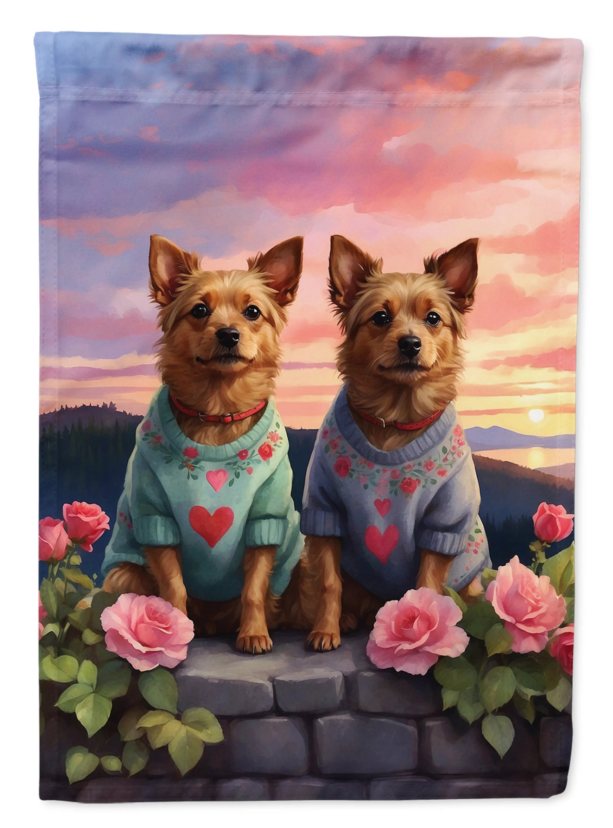 Two Hearts Decorative Flag - Size: GARDEN SIZE | Pack Of: 1 | Collection name: Two hearts