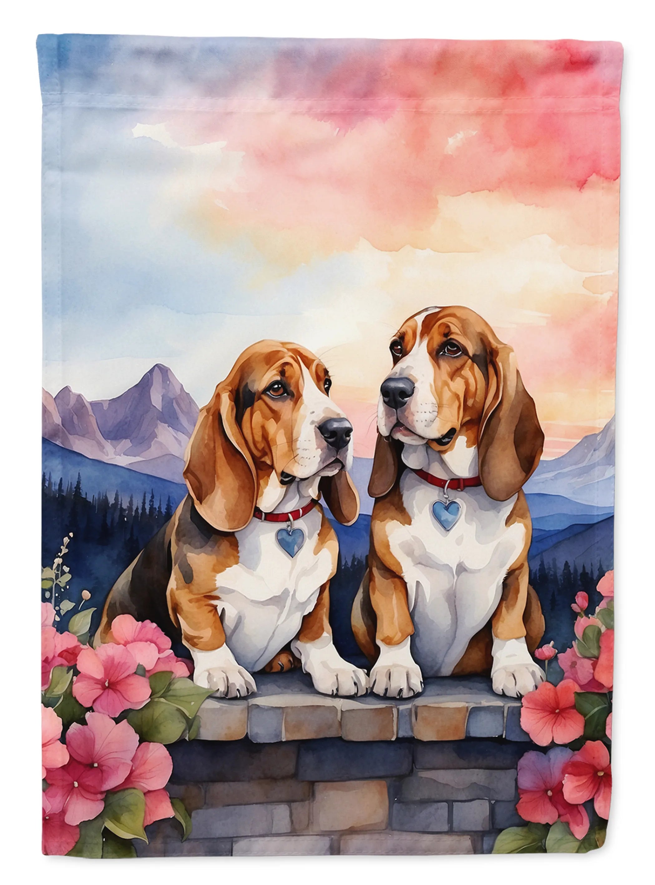 Two Hearts Decorative Flag - Size: GARDEN SIZE | Pack Of: 1 | Collection name: Two hearts