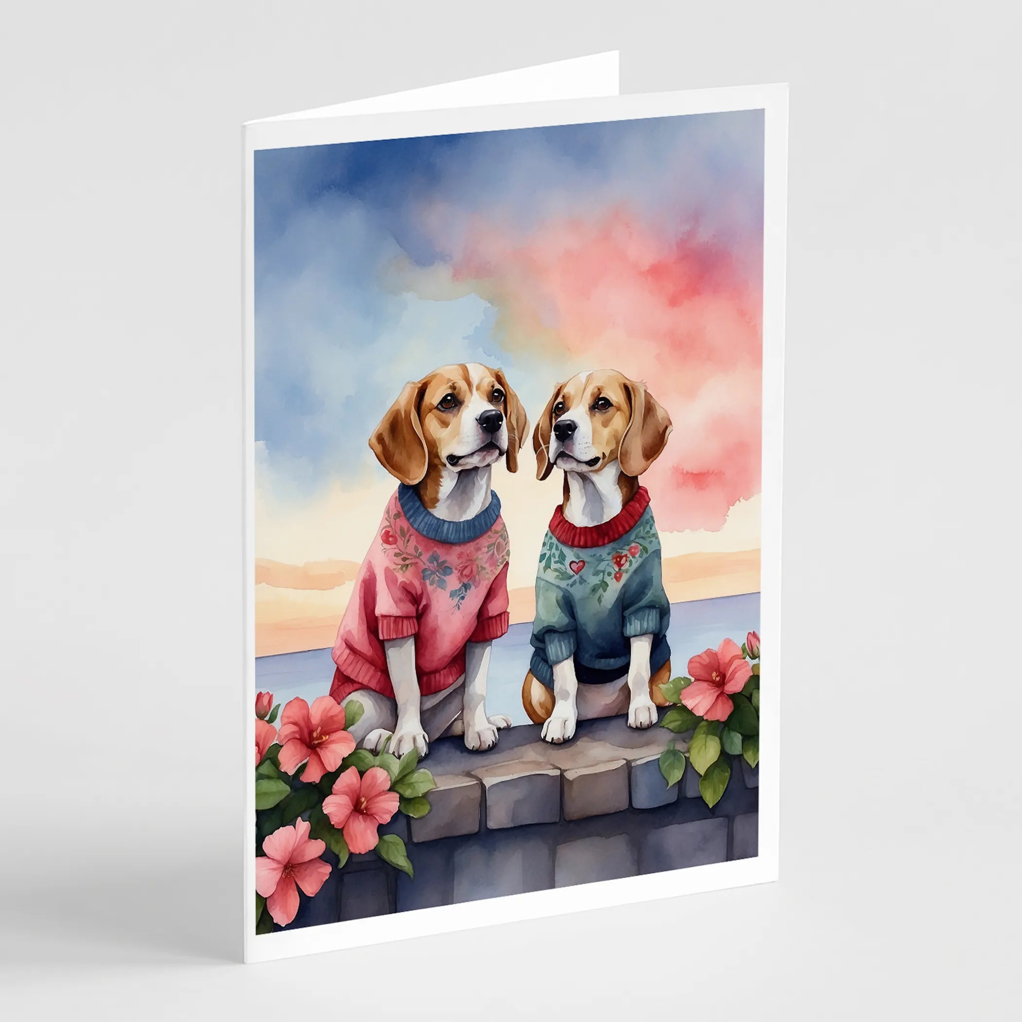 Two Hearts Greeting Cards  - Size: 5X7 | Pack Of: 8 | Collection name: Two hearts