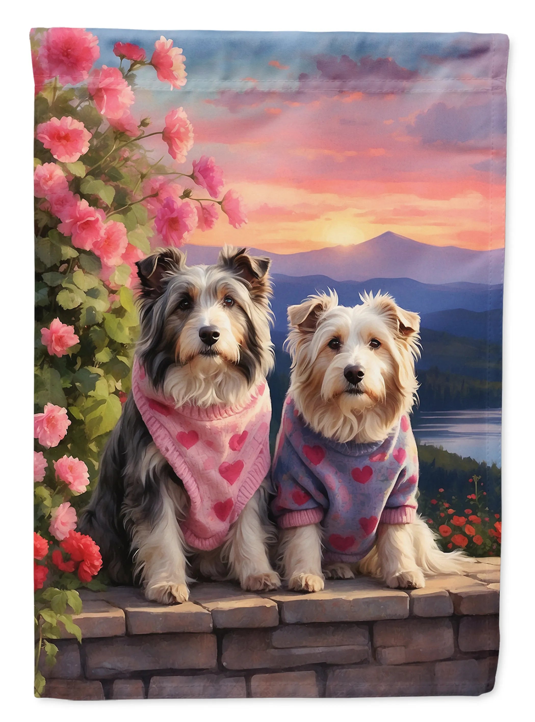Two Hearts Decorative Flag - Size: GARDEN SIZE | Pack Of: 1 | Collection name: Two hearts