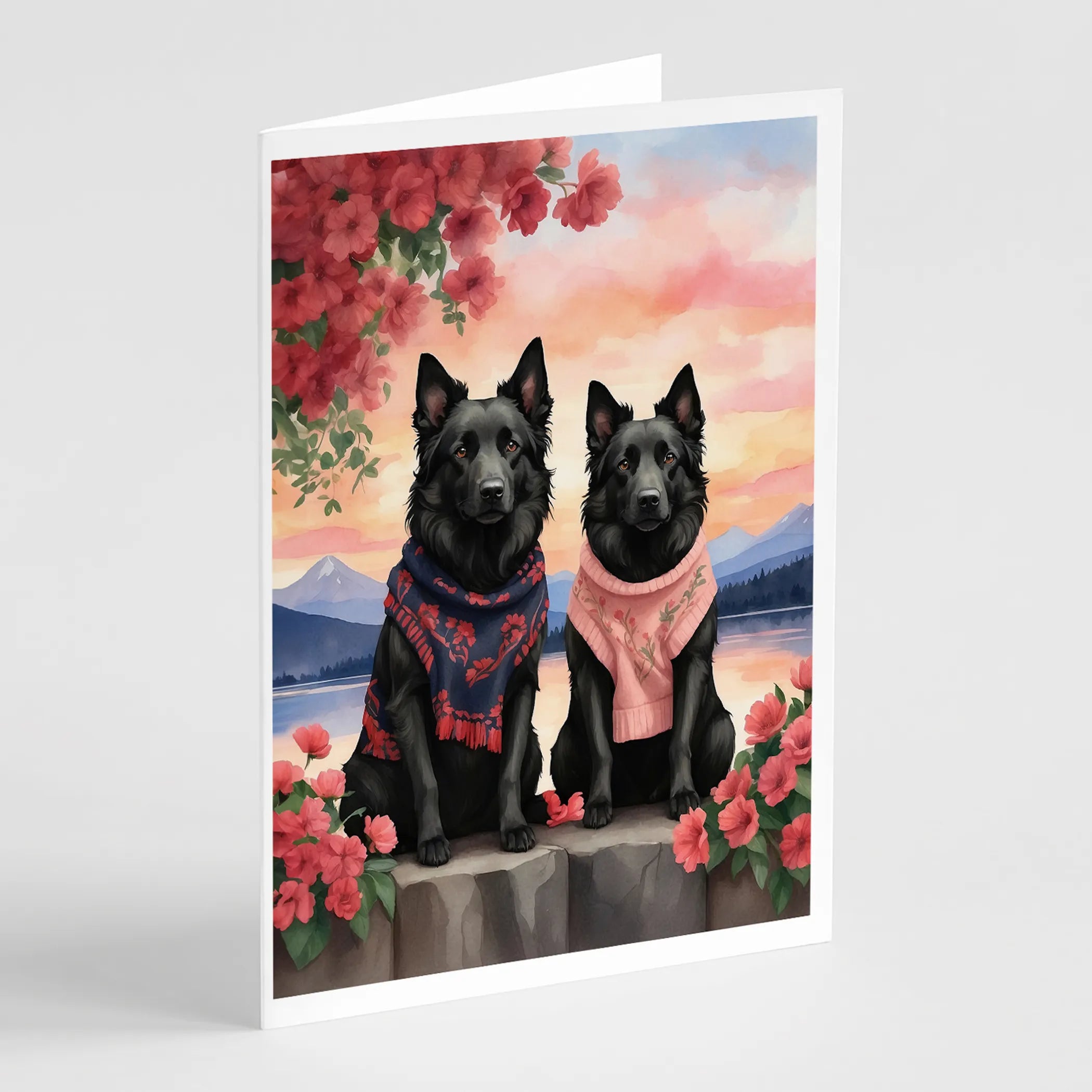 Two Hearts Greeting Cards  - Size: 5X7 | Pack Of: 8 | Collection name: Two hearts
