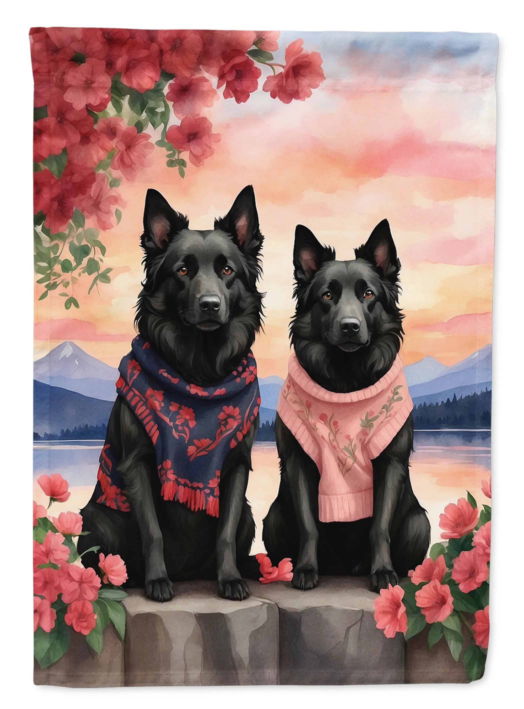 Two Hearts Decorative Flag - Size: GARDEN SIZE | Pack Of: 1 | Collection name: Two hearts