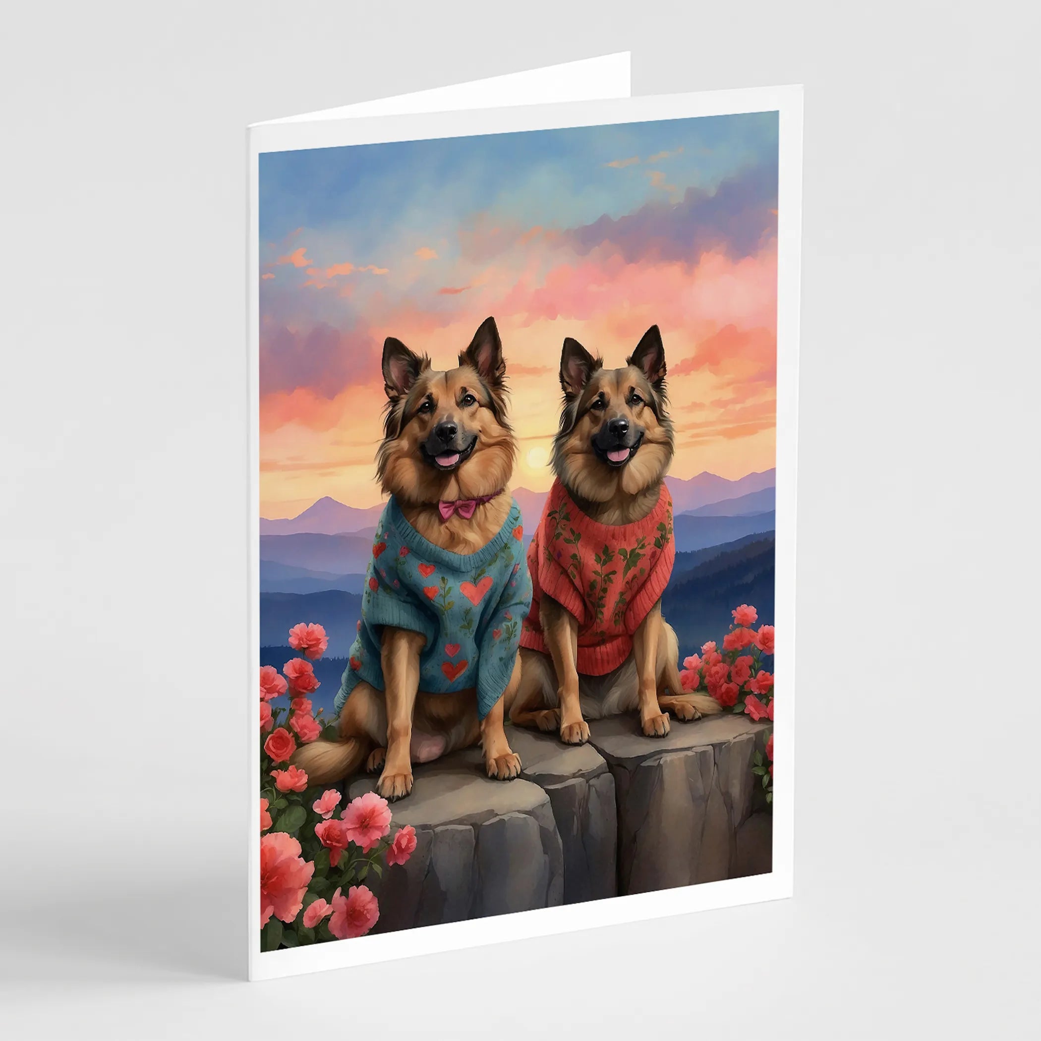 Two Hearts Greeting Cards  - Size: 5X7 | Pack Of: 8 | Collection name: Two hearts