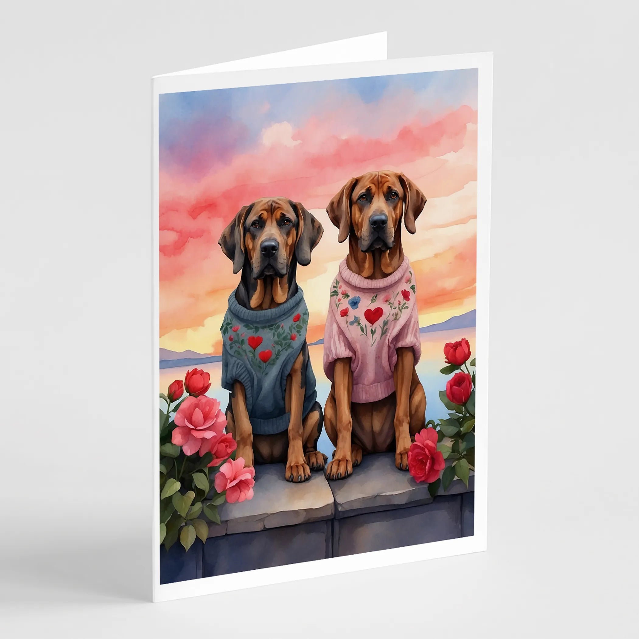Two Hearts Greeting Cards  - Size: 5X7 | Pack Of: 8 | Collection name: Two hearts