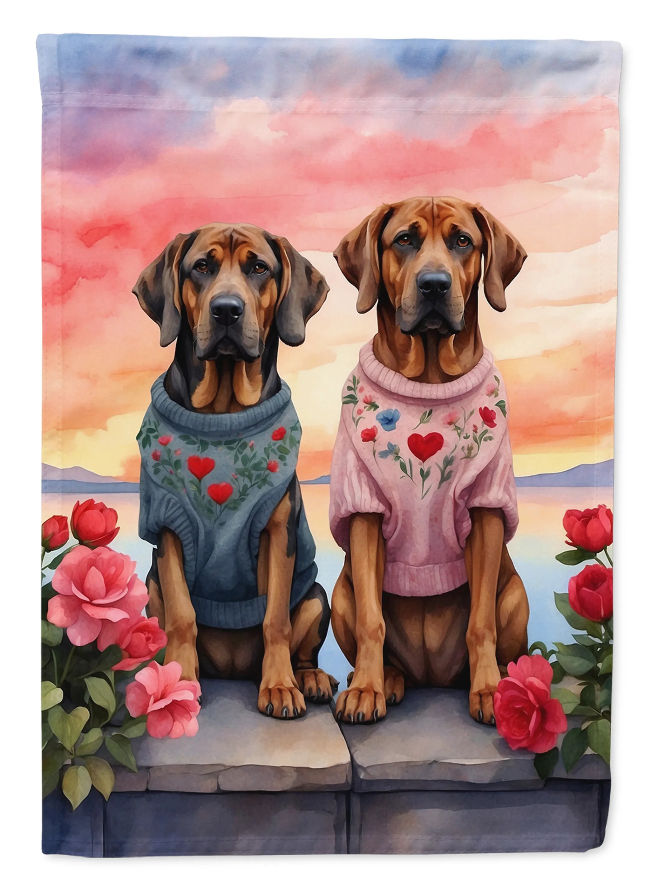 Two Hearts Decorative Flag - Size: GARDEN SIZE | Pack Of: 1 | Collection name: Two hearts