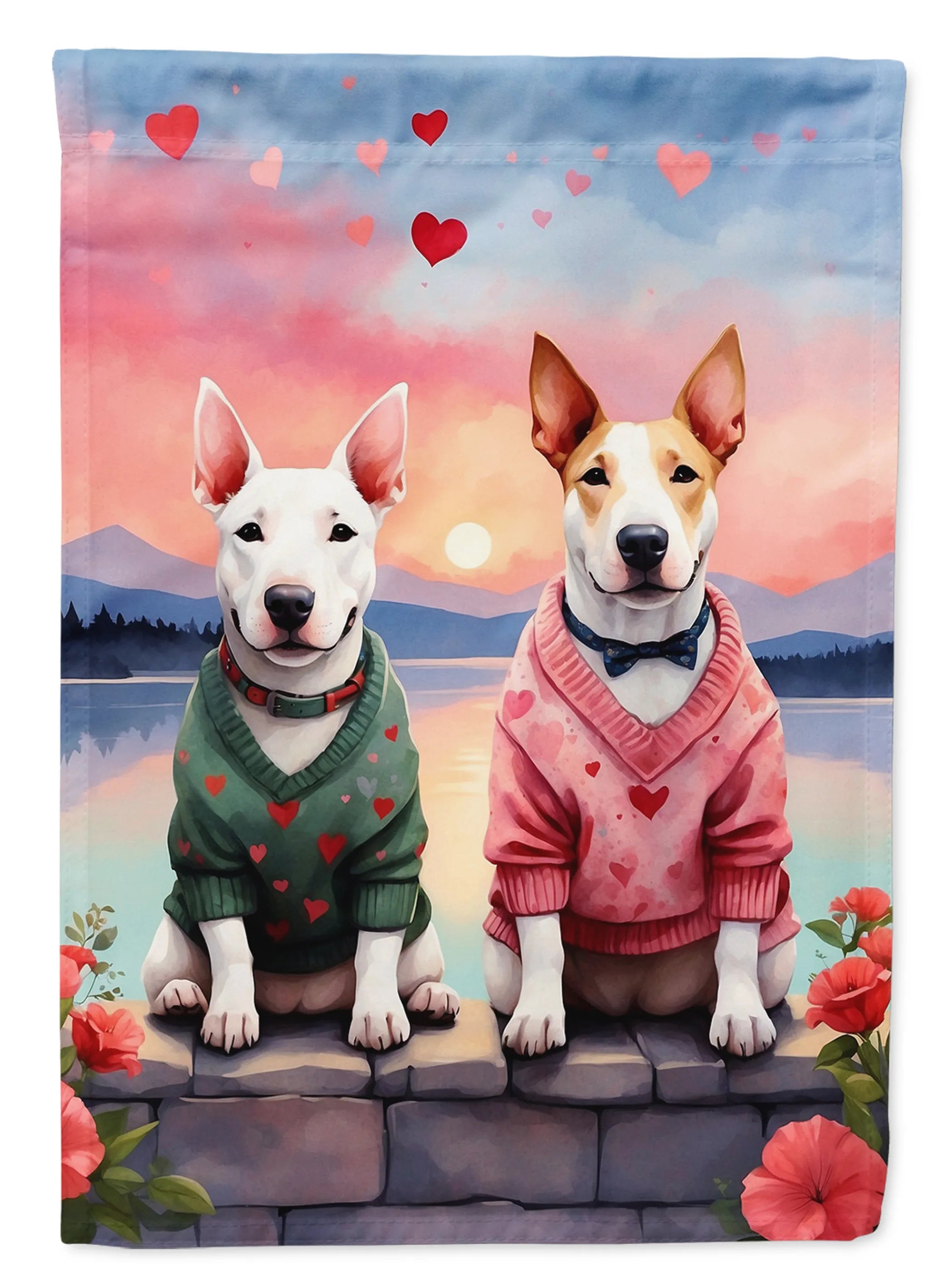 Two Hearts Decorative Flag - Size: GARDEN SIZE | Pack Of: 1 | Collection name: Two hearts
