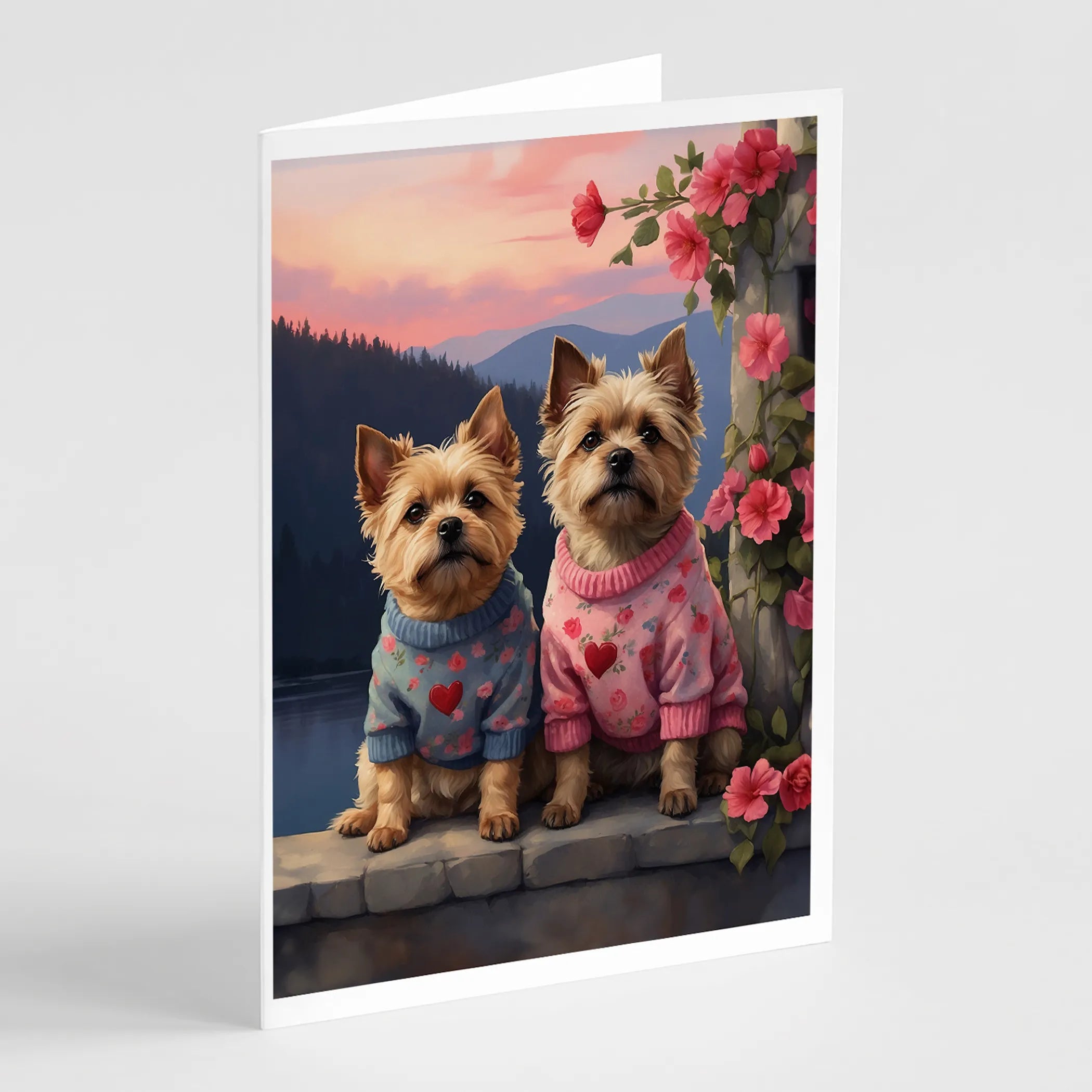 Two Hearts Greeting Cards  - Size: 5X7 | Pack Of: 8 | Collection name: Two hearts