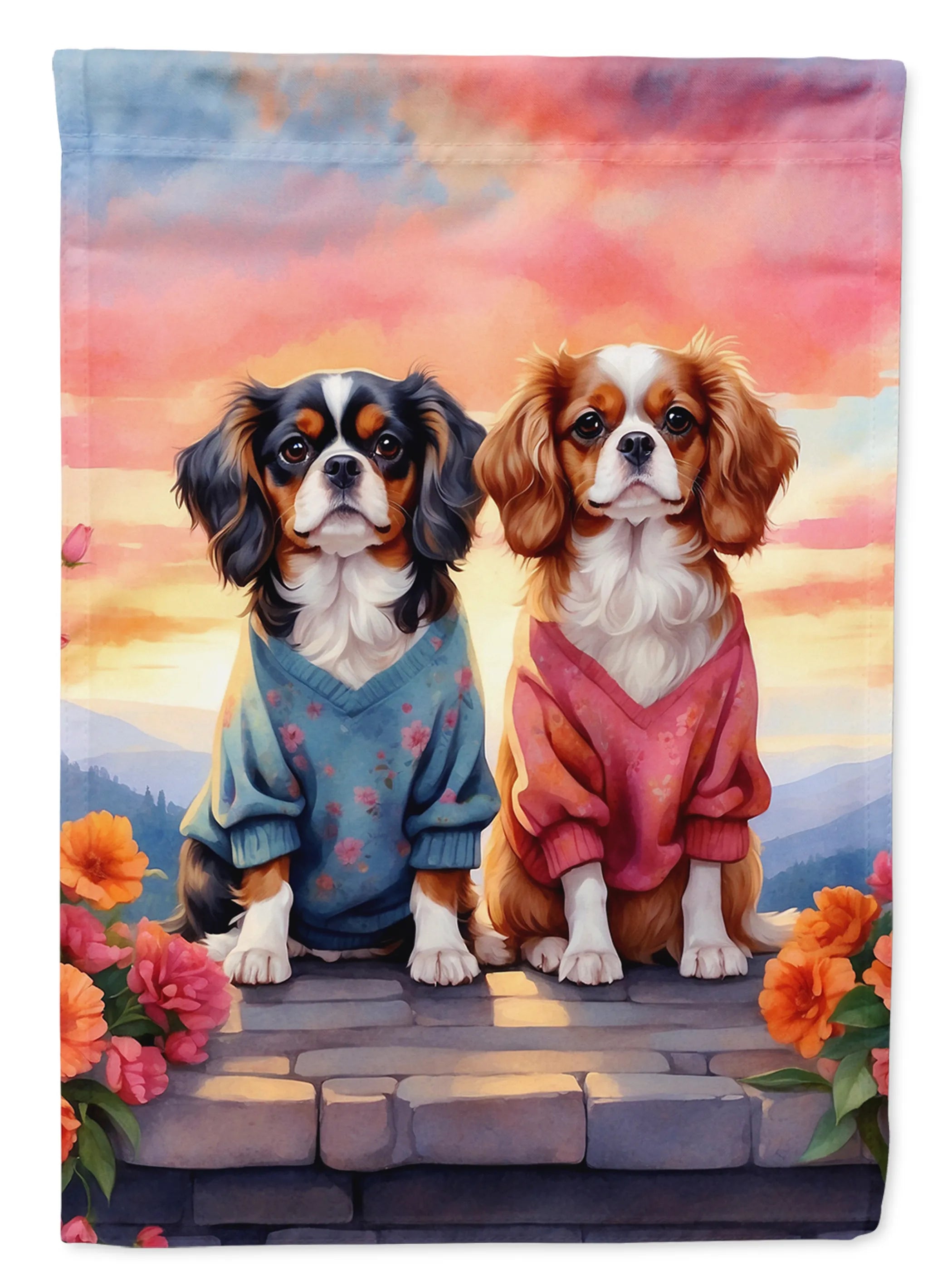 Two Hearts Decorative Flag - Size: GARDEN SIZE | Pack Of: 1 | Collection name: Two hearts
