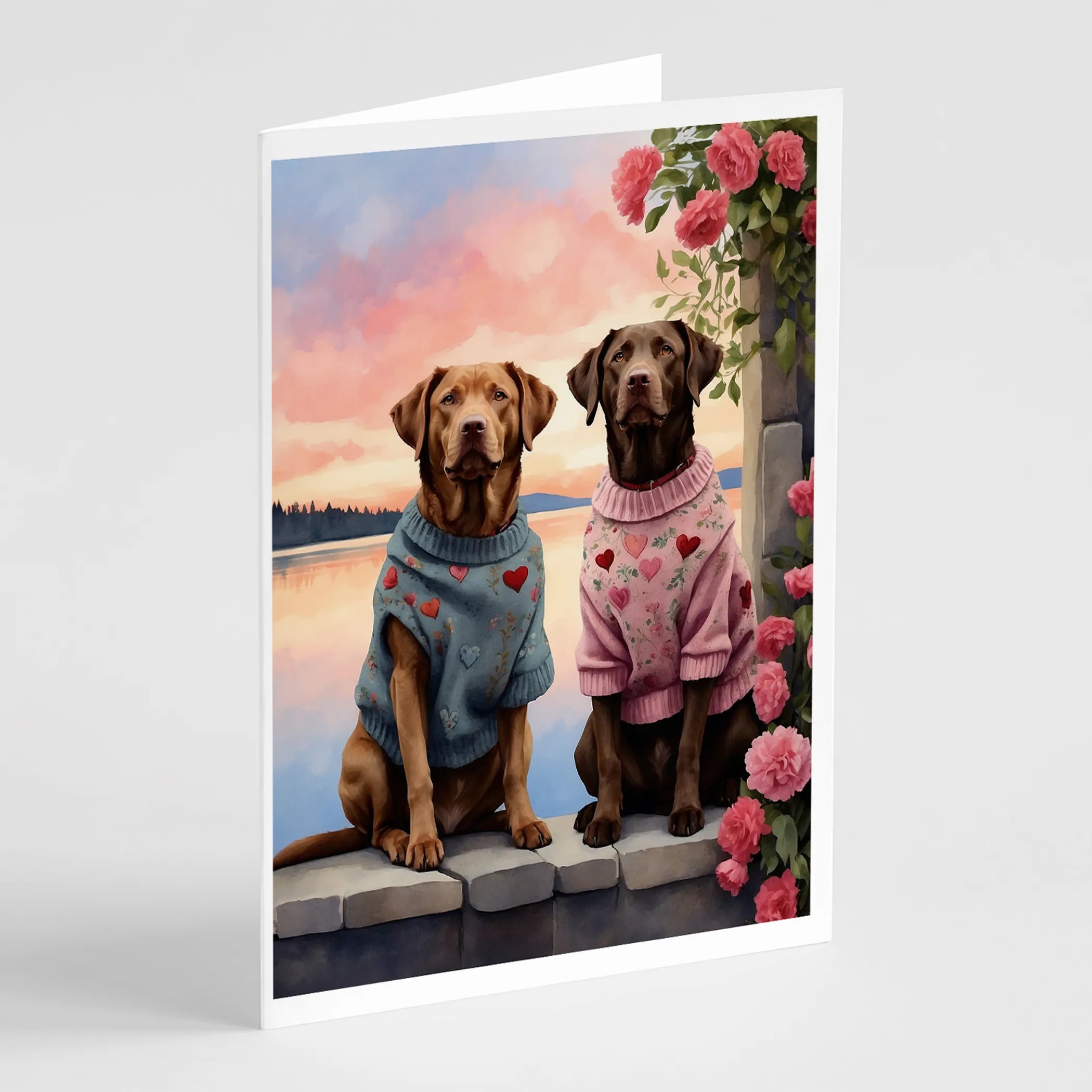 Two Hearts Greeting Cards  - Size: 5X7 | Pack Of: 8 | Collection name: Two hearts