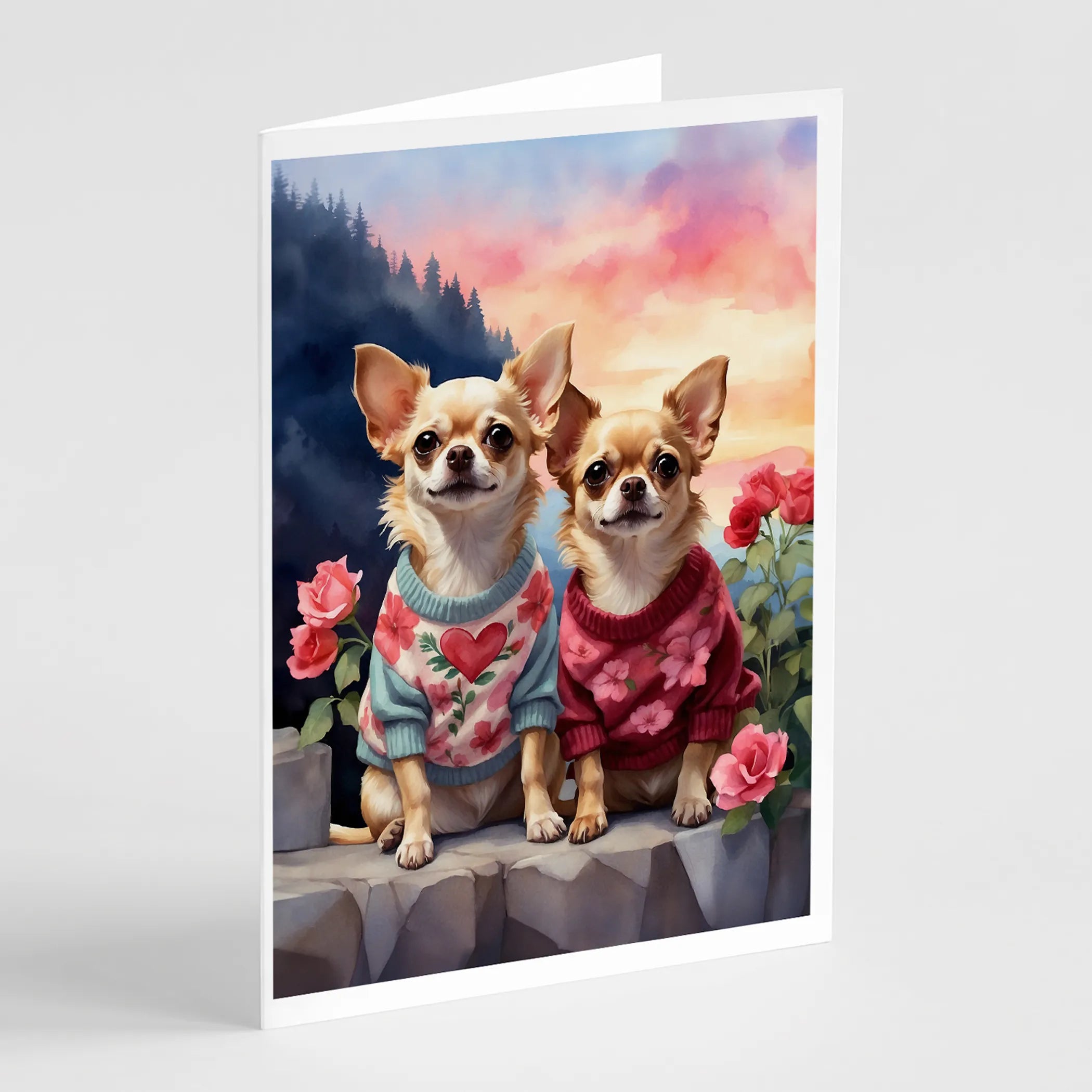 Two Hearts Greeting Cards  - Size: 5X7 | Pack Of: 8 | Collection name: Two hearts