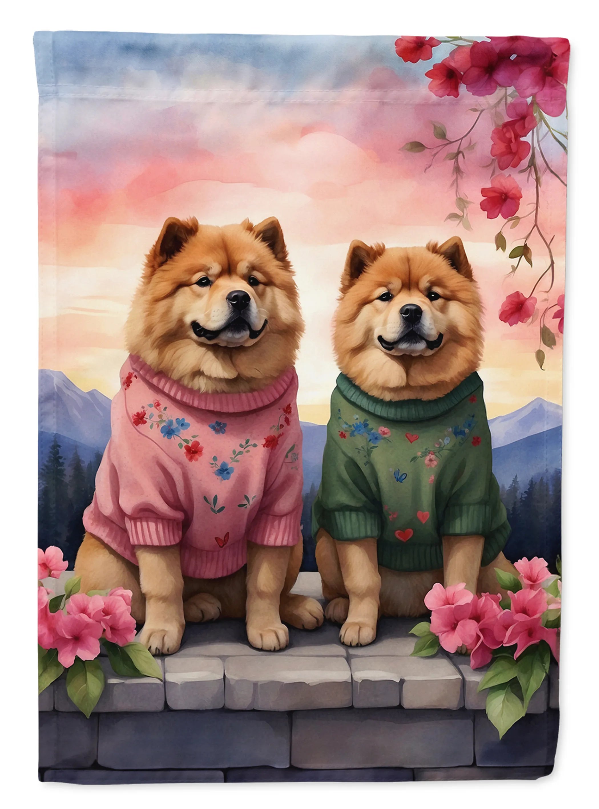 Two Hearts Decorative Flag - Size: GARDEN SIZE | Pack Of: 1 | Collection name: Two hearts