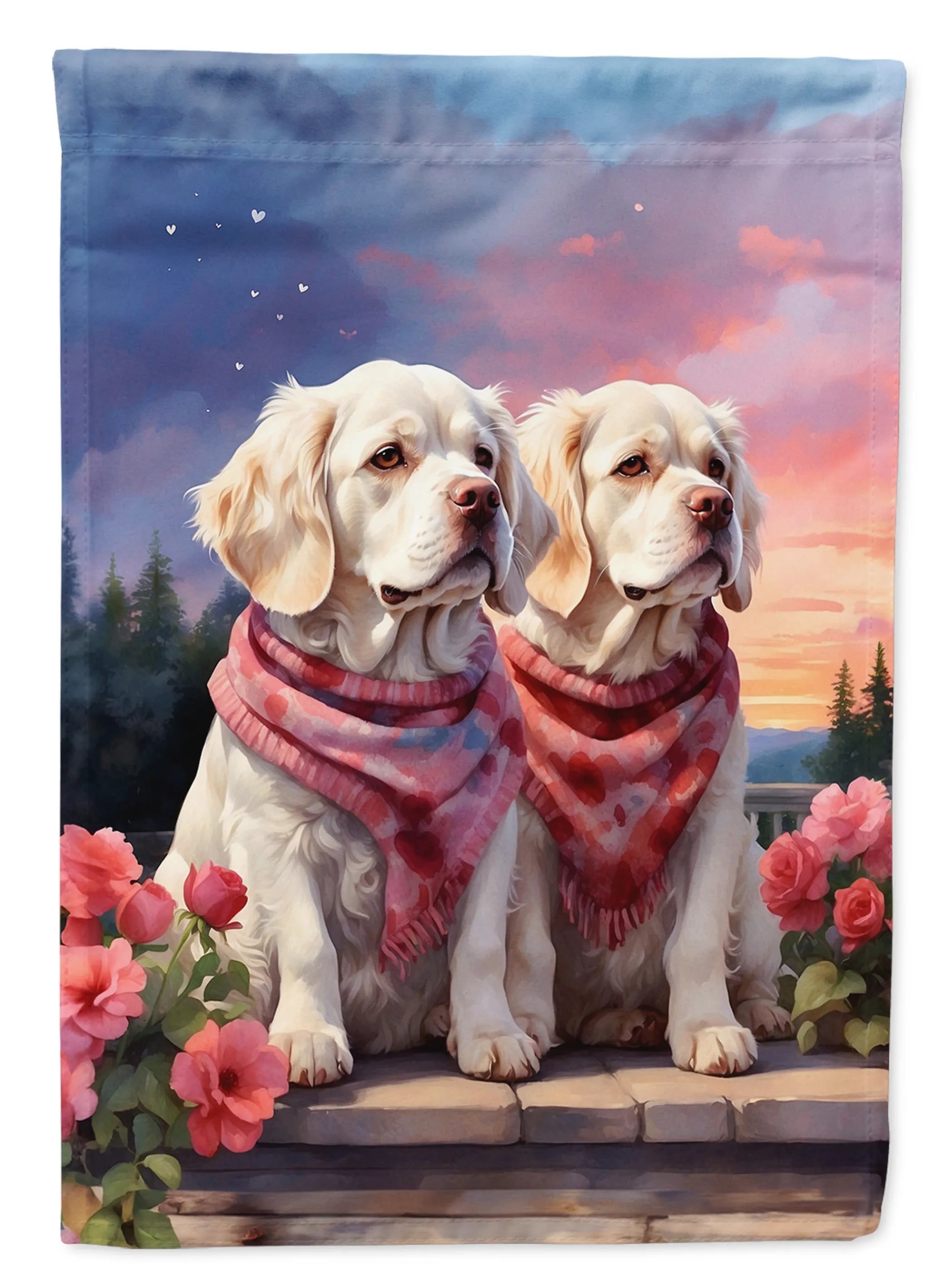Two Hearts Decorative Flag - Size: GARDEN SIZE | Pack Of: 1 | Collection name: Two hearts