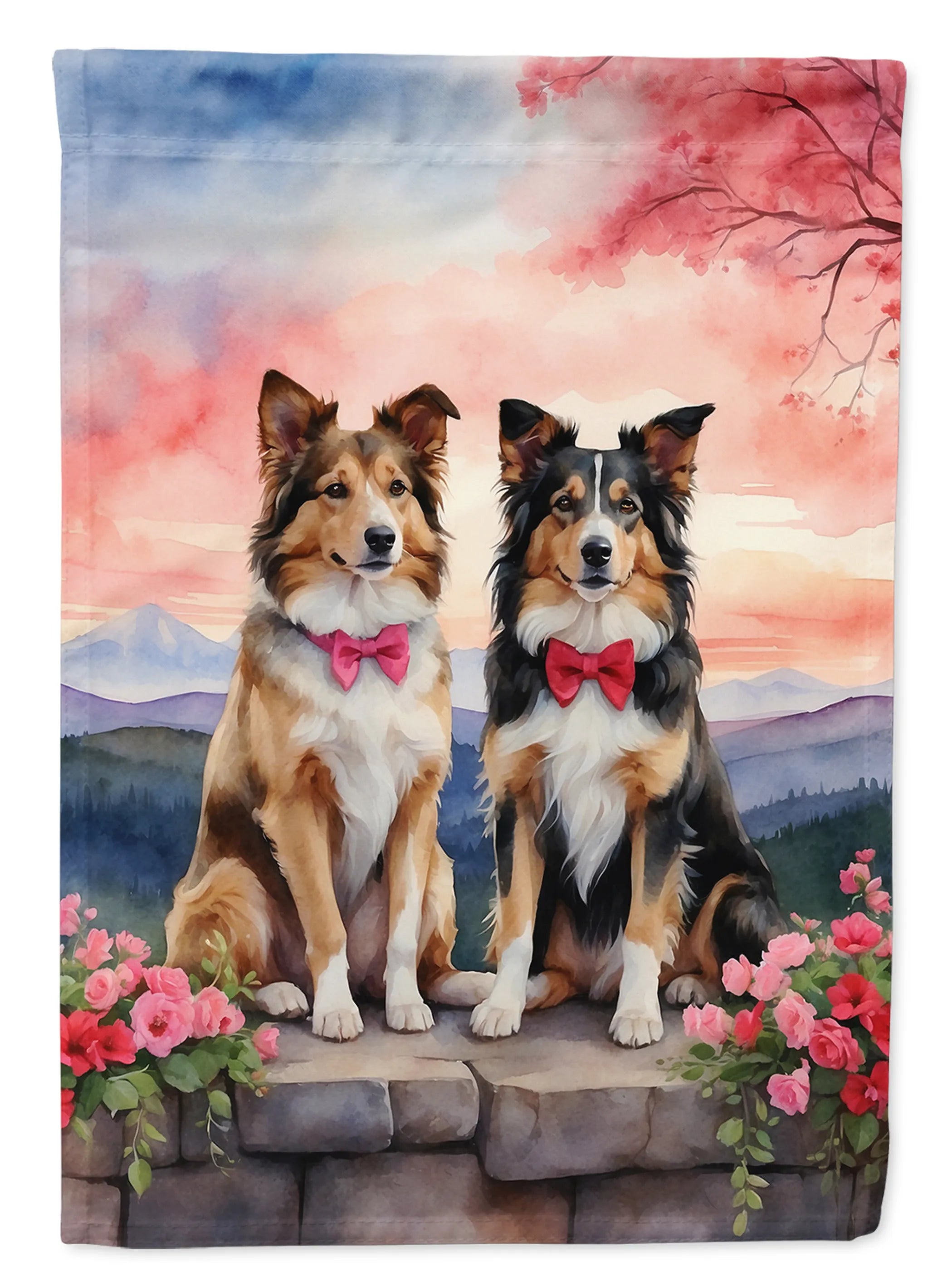 Two Hearts Decorative Flag - Size: GARDEN SIZE | Pack Of: 1 | Collection name: Two hearts