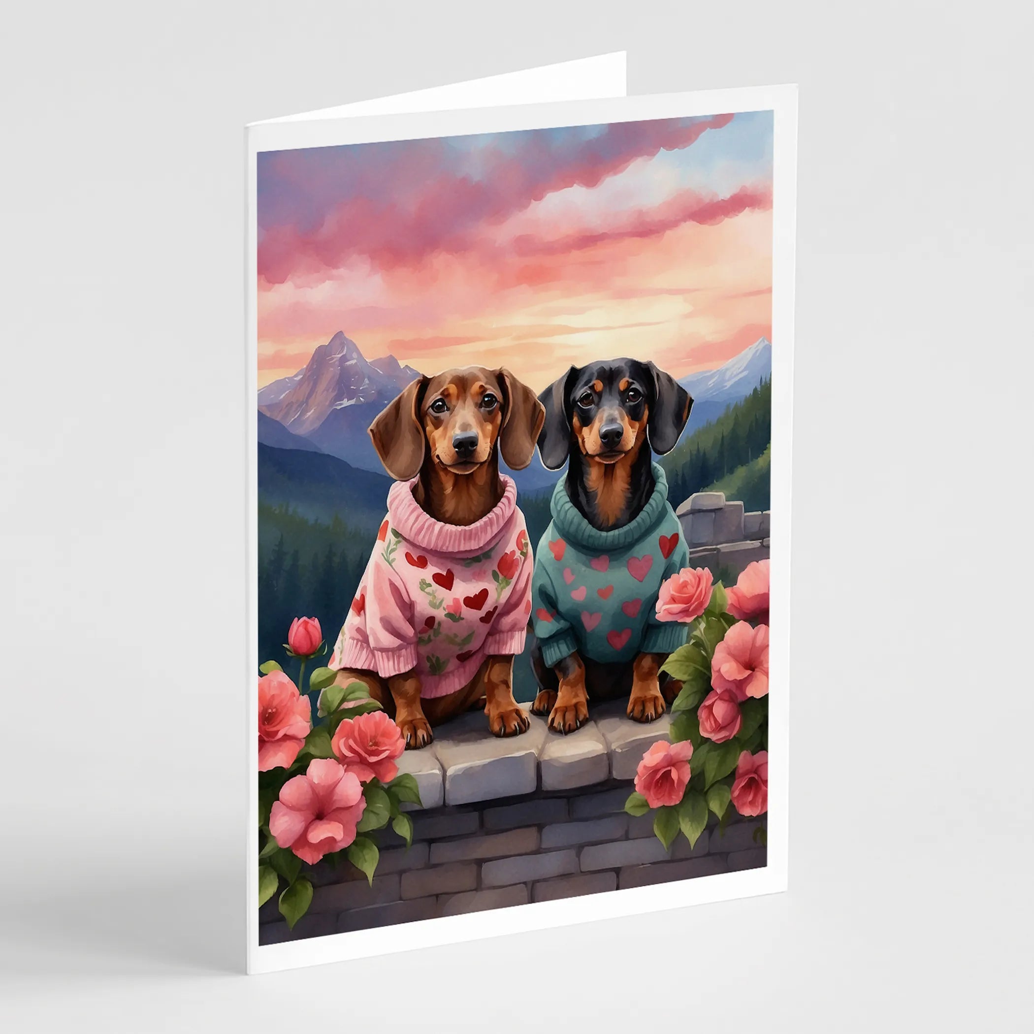 Two Hearts Greeting Cards  - Size: 5X7 | Pack Of: 8 | Collection name: Two hearts