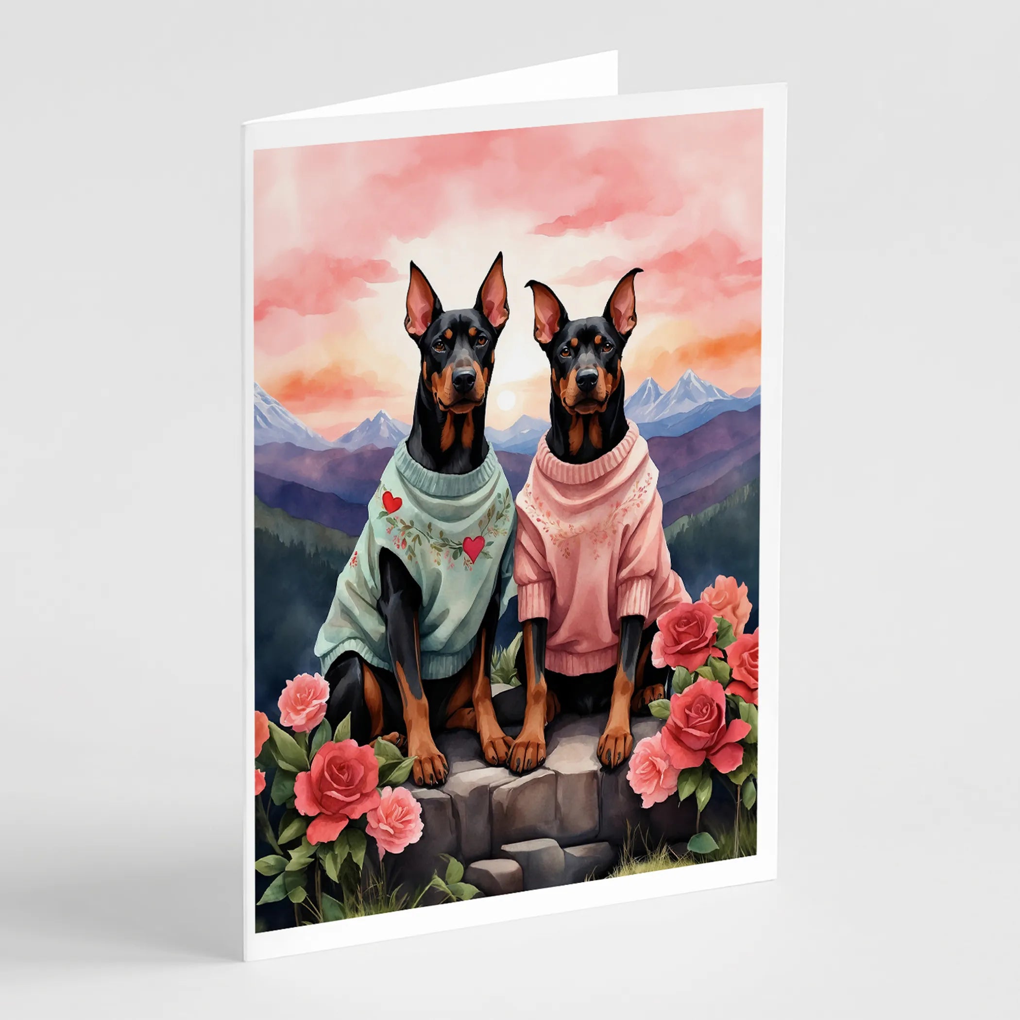 Two Hearts Greeting Cards  - Size: 5X7 | Pack Of: 8 | Collection name: Two hearts