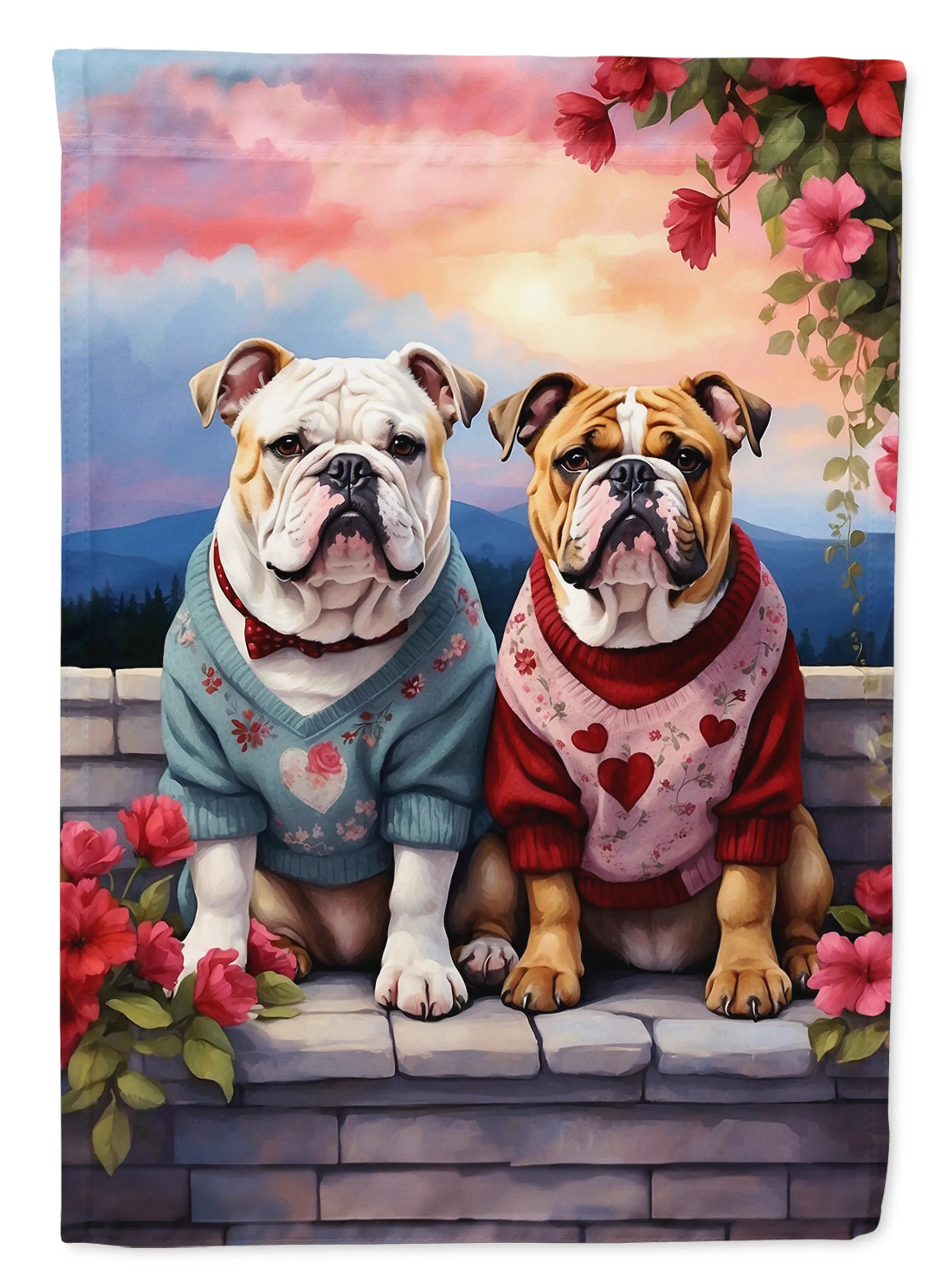 Two Hearts Decorative Flag - Size: GARDEN SIZE | Pack Of: 1 | Collection name: Two hearts