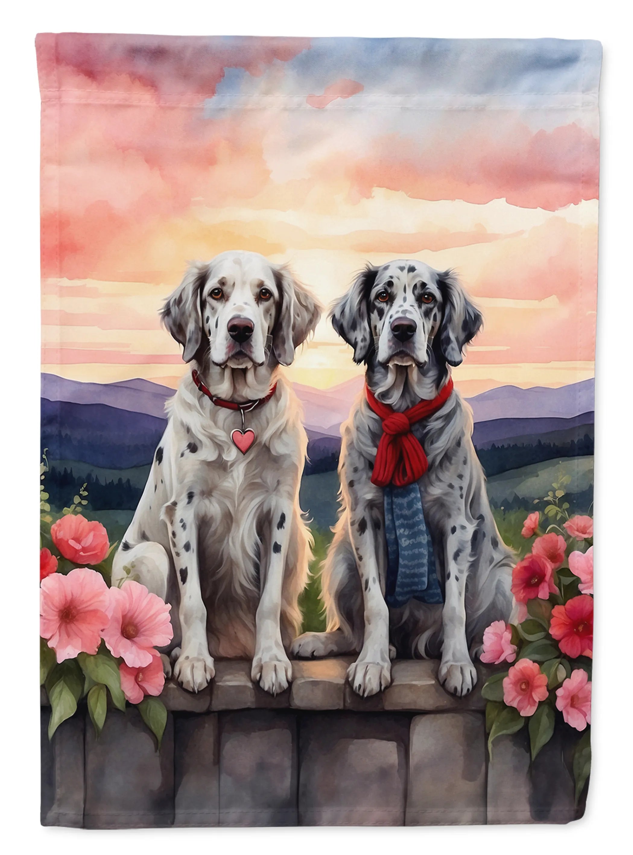 Two Hearts Decorative Flag - Size: GARDEN SIZE | Pack Of: 1 | Collection name: Two hearts