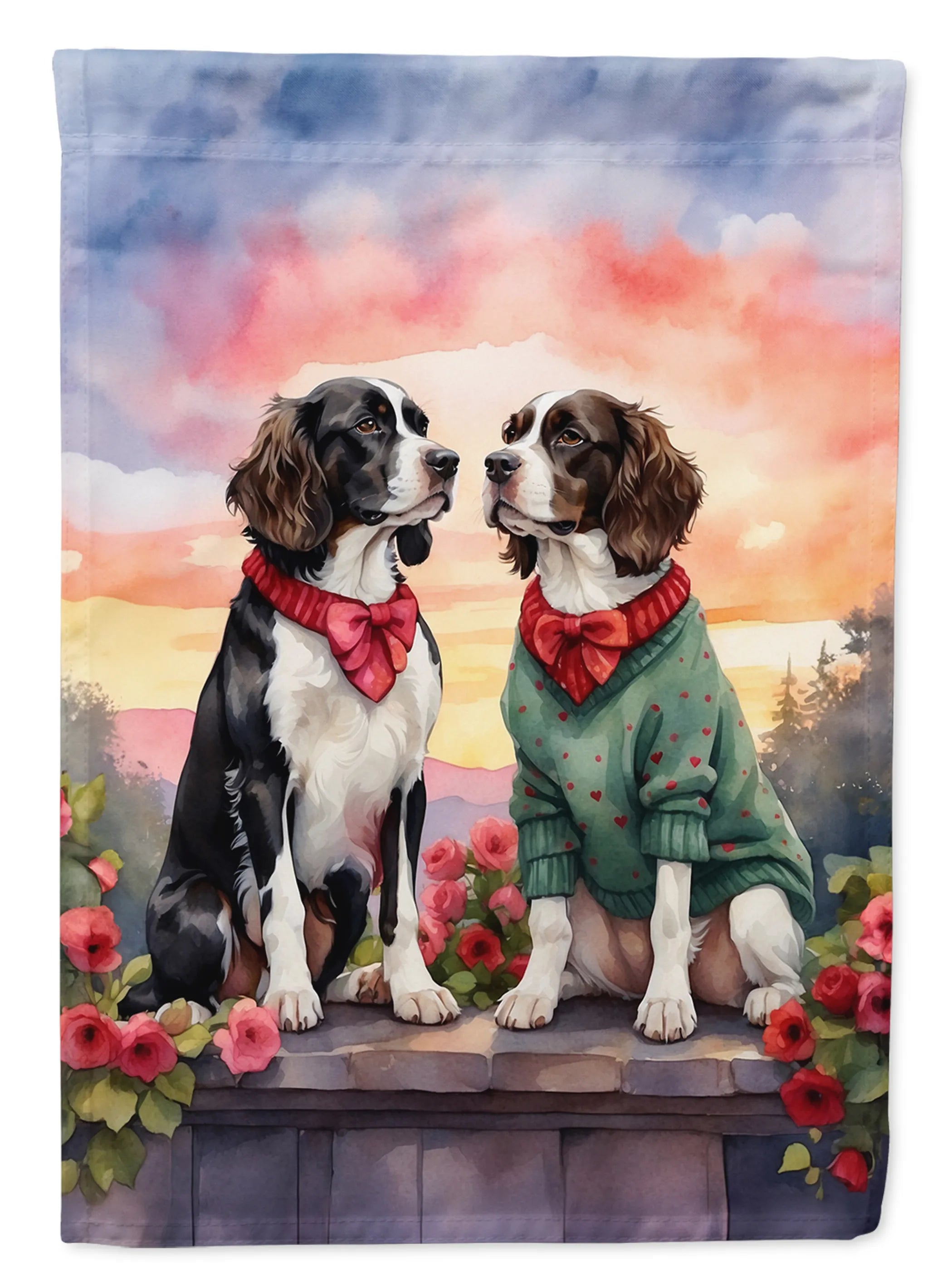 Two Hearts Decorative Flag - Size: GARDEN SIZE | Pack Of: 1 | Collection name: Two hearts