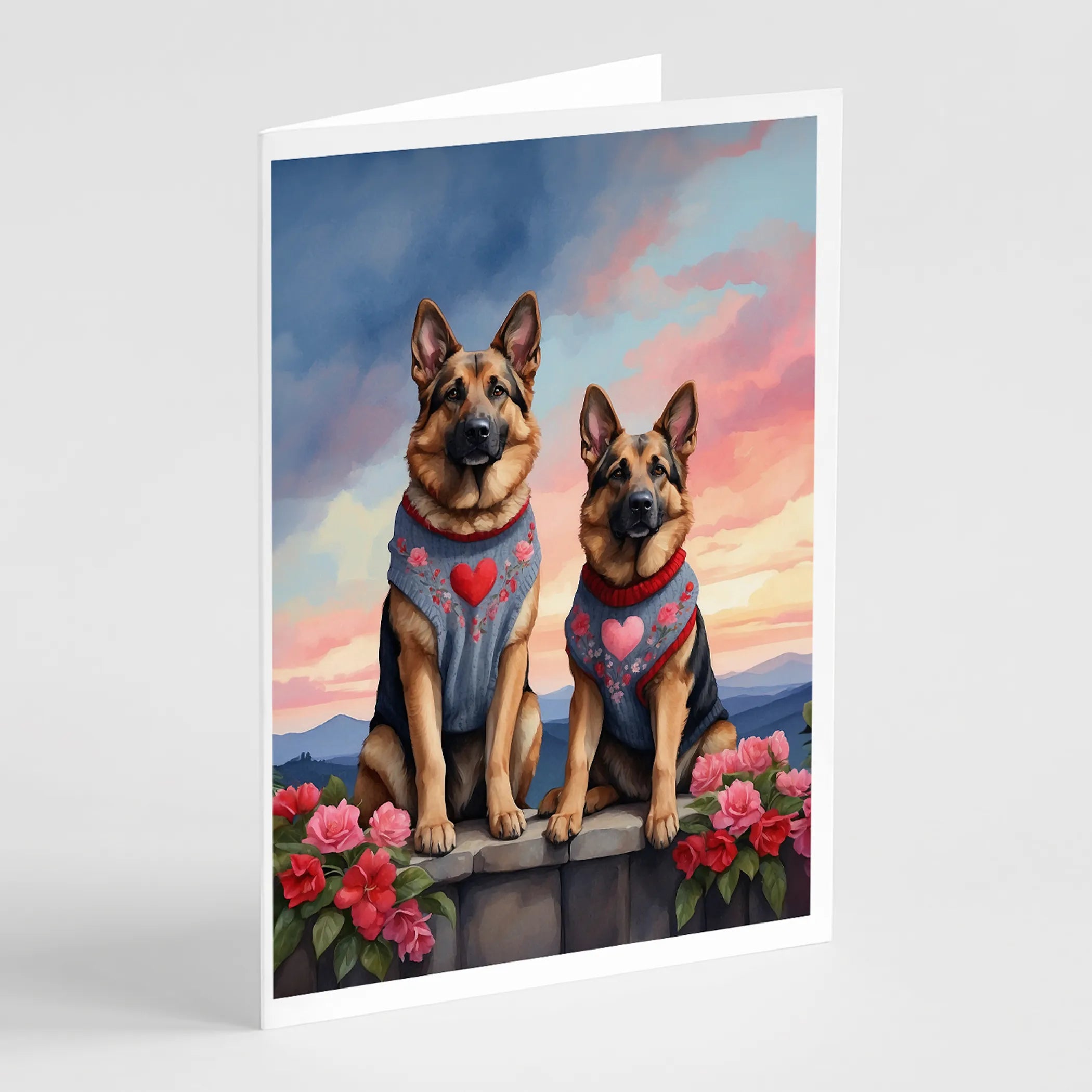 Two Hearts Greeting Cards  - Size: 5X7 | Pack Of: 8 | Collection name: Two hearts