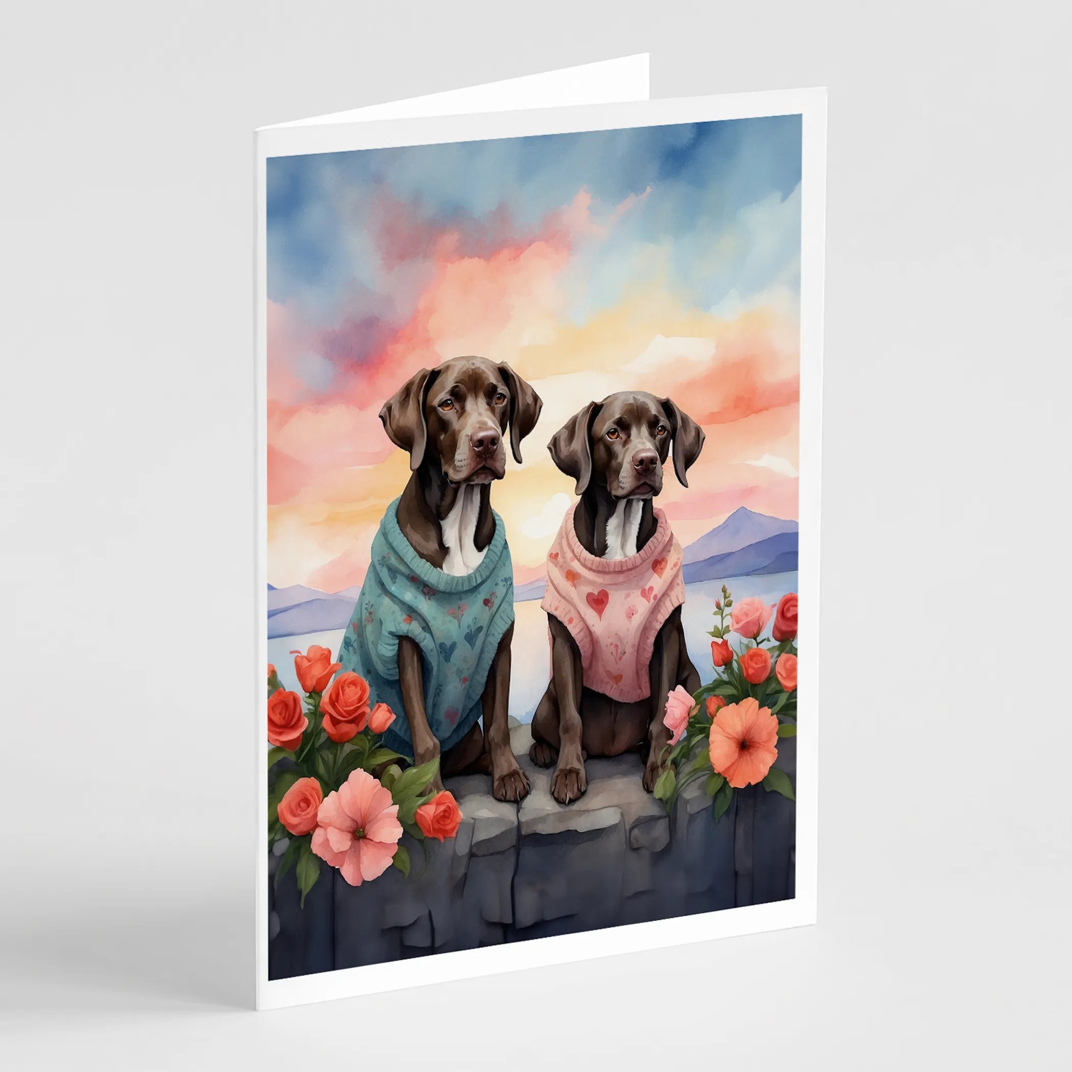Two Hearts Greeting Cards  - Size: 5X7 | Pack Of: 8 | Collection name: Two hearts