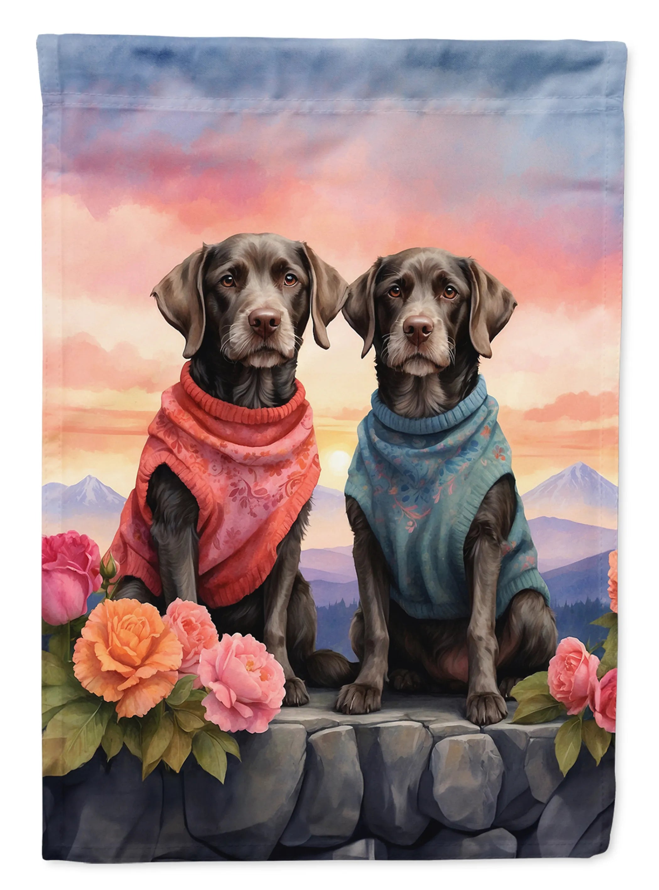 Two Hearts Decorative Flag - Size: GARDEN SIZE | Pack Of: 1 | Collection name: Two hearts