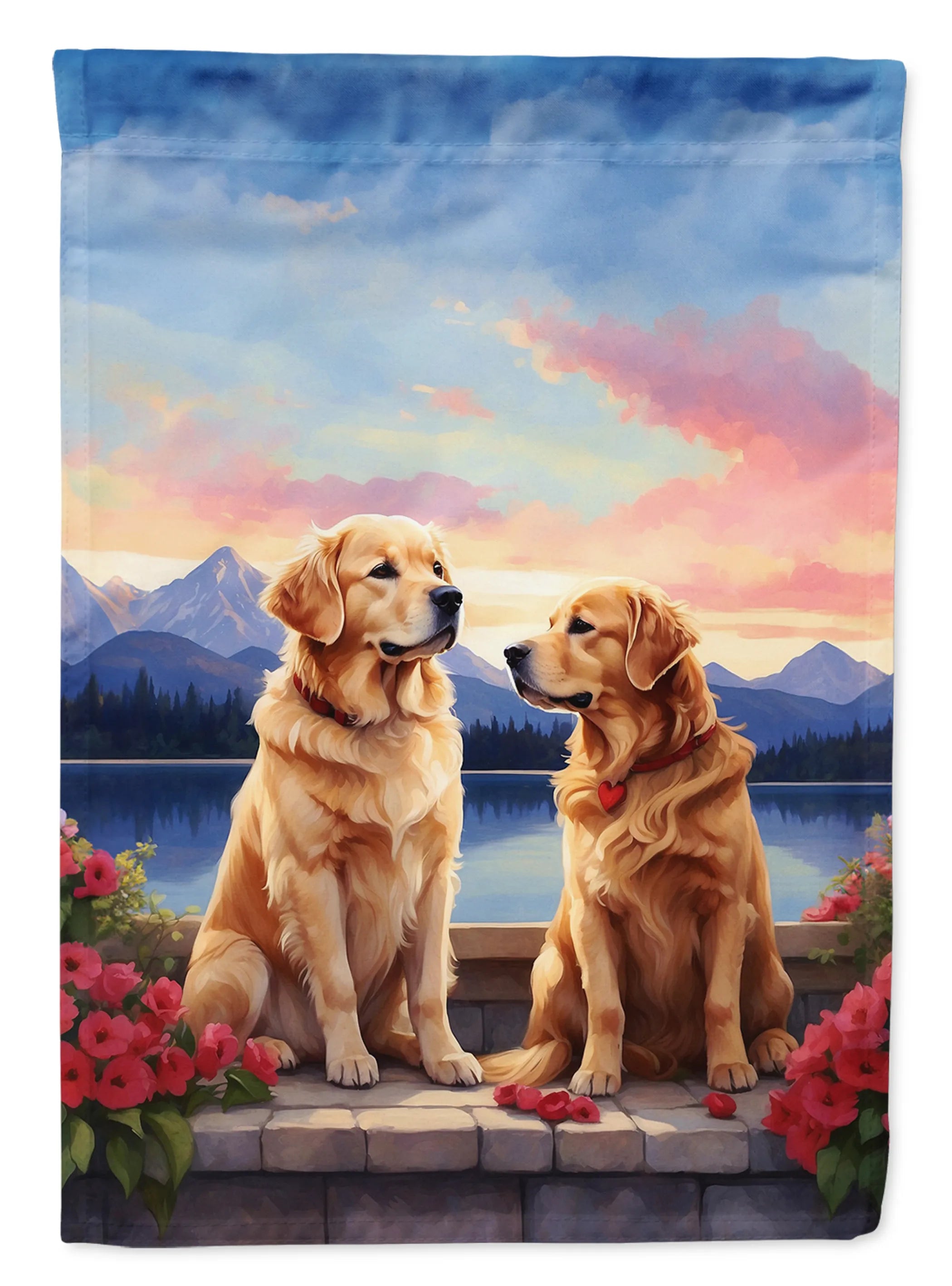 Two Hearts Decorative Flag - Size: GARDEN SIZE | Pack Of: 1 | Collection name: Two hearts