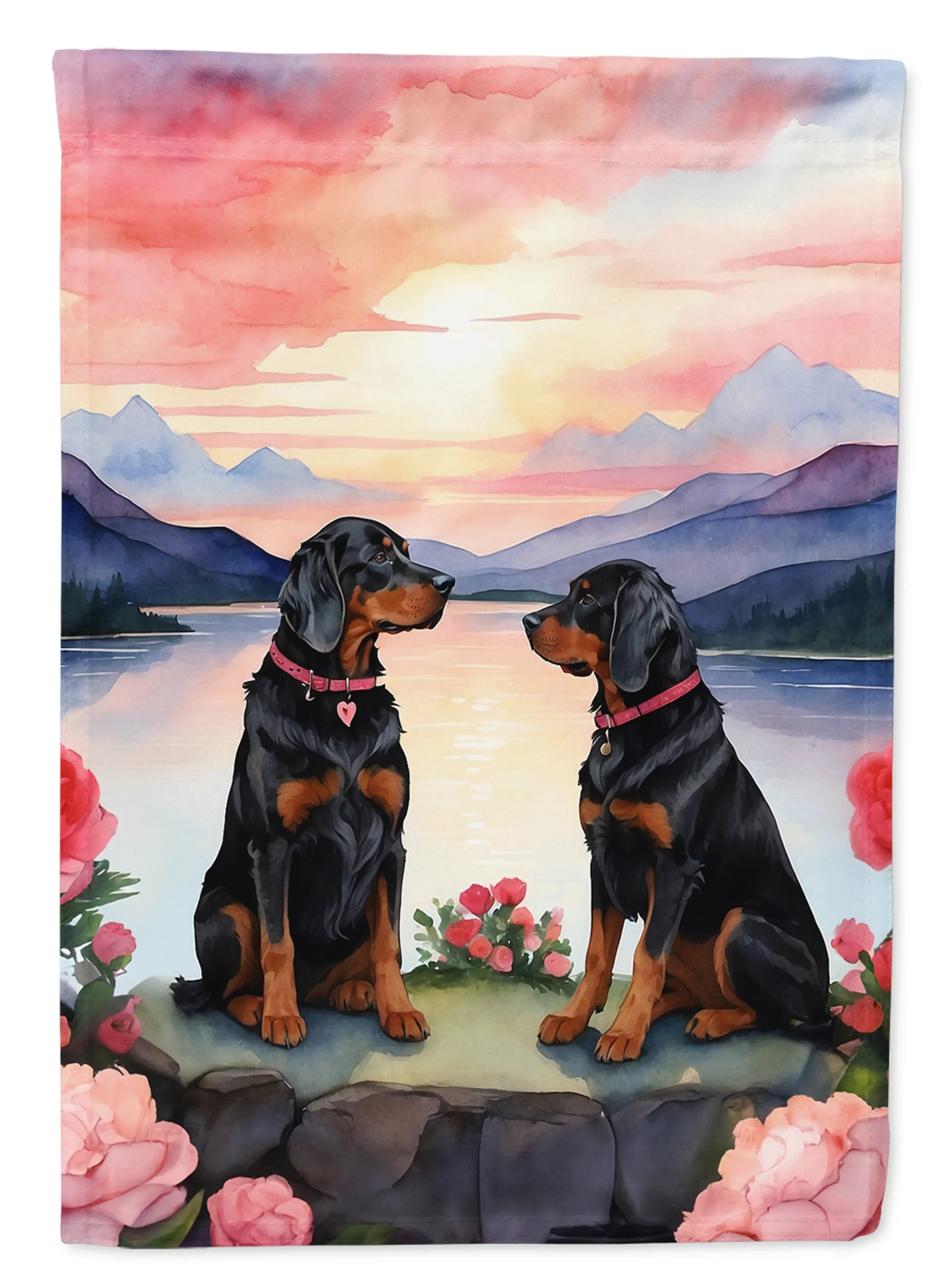 Two Hearts Decorative Flag - Size: GARDEN SIZE | Pack Of: 1 | Collection name: Two hearts