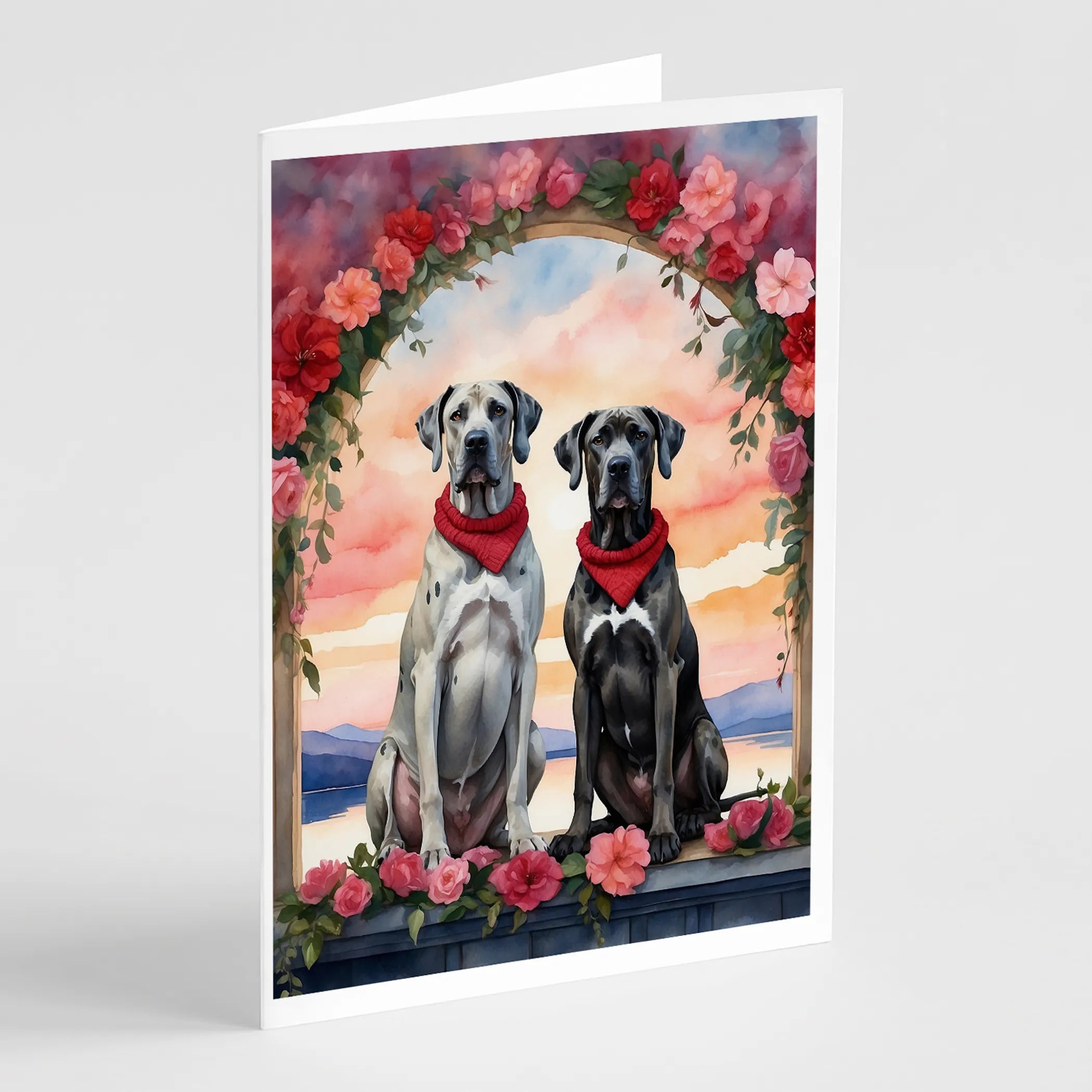 Two Hearts Greeting Cards  - Size: 5X7 | Pack Of: 8 | Collection name: Two hearts