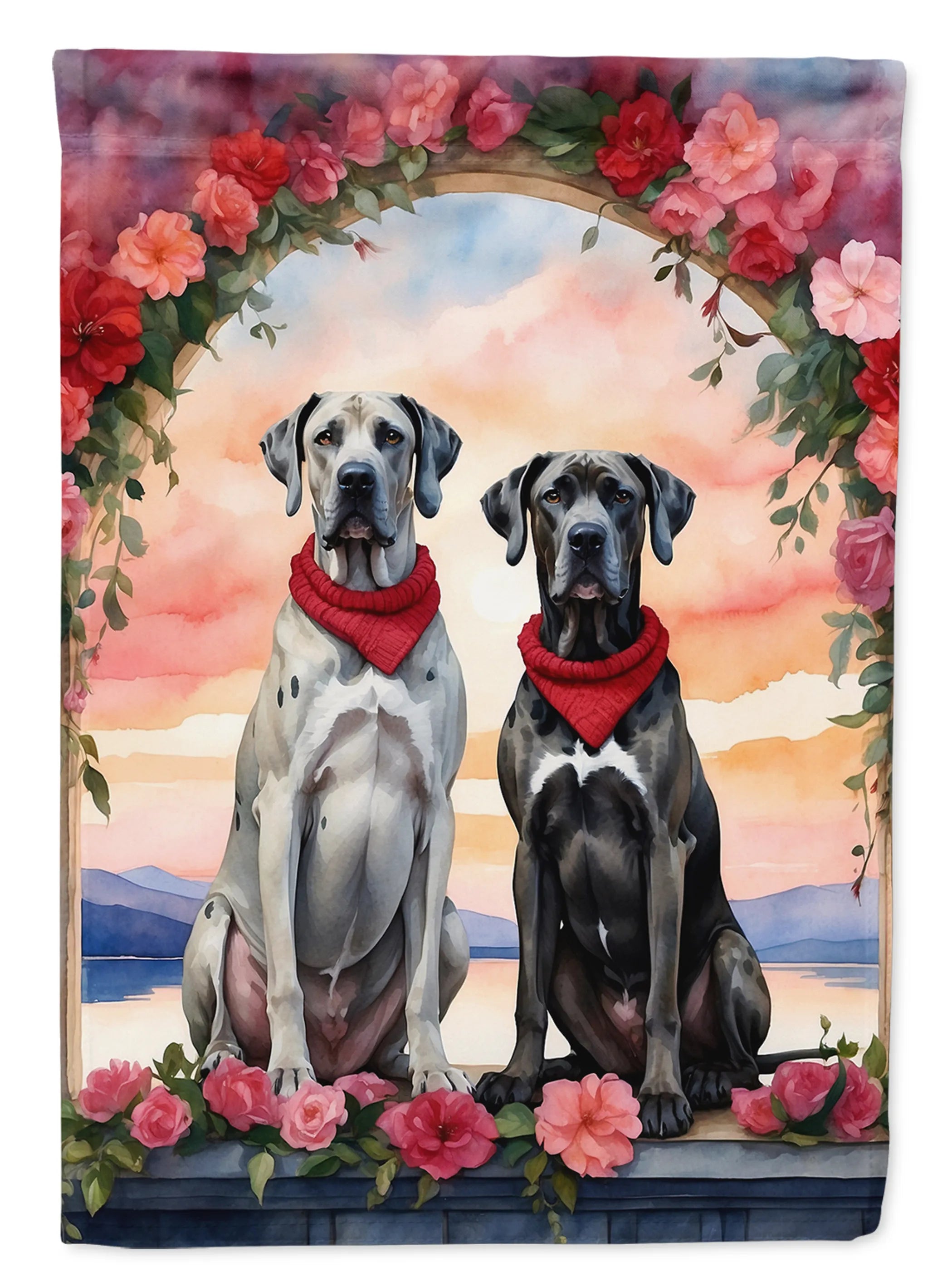 Two Hearts Decorative Flag - Size: GARDEN SIZE | Pack Of: 1 | Collection name: Two hearts