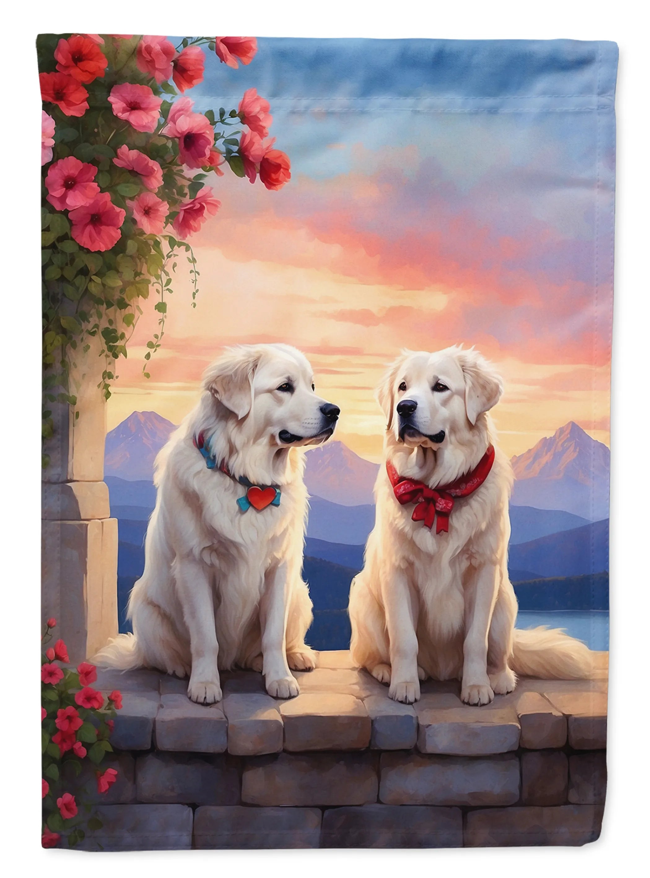 Two Hearts Decorative Flag - Size: GARDEN SIZE | Pack Of: 1 | Collection name: Two hearts