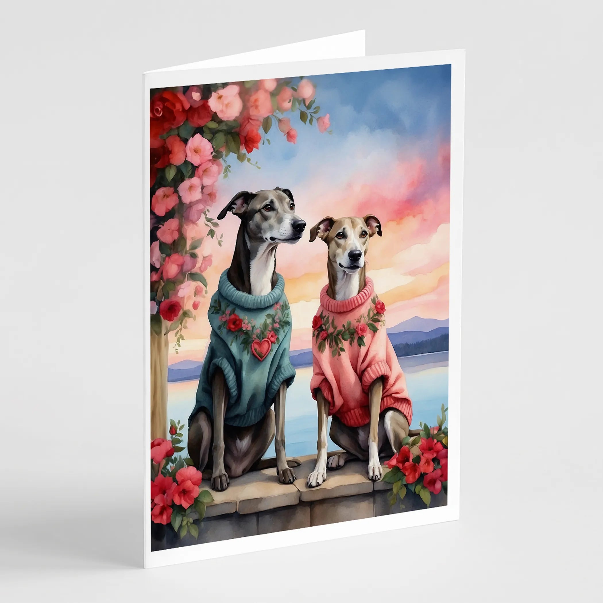 Two Hearts Greeting Cards  - Size: 5X7 | Pack Of: 8 | Collection name: Two hearts