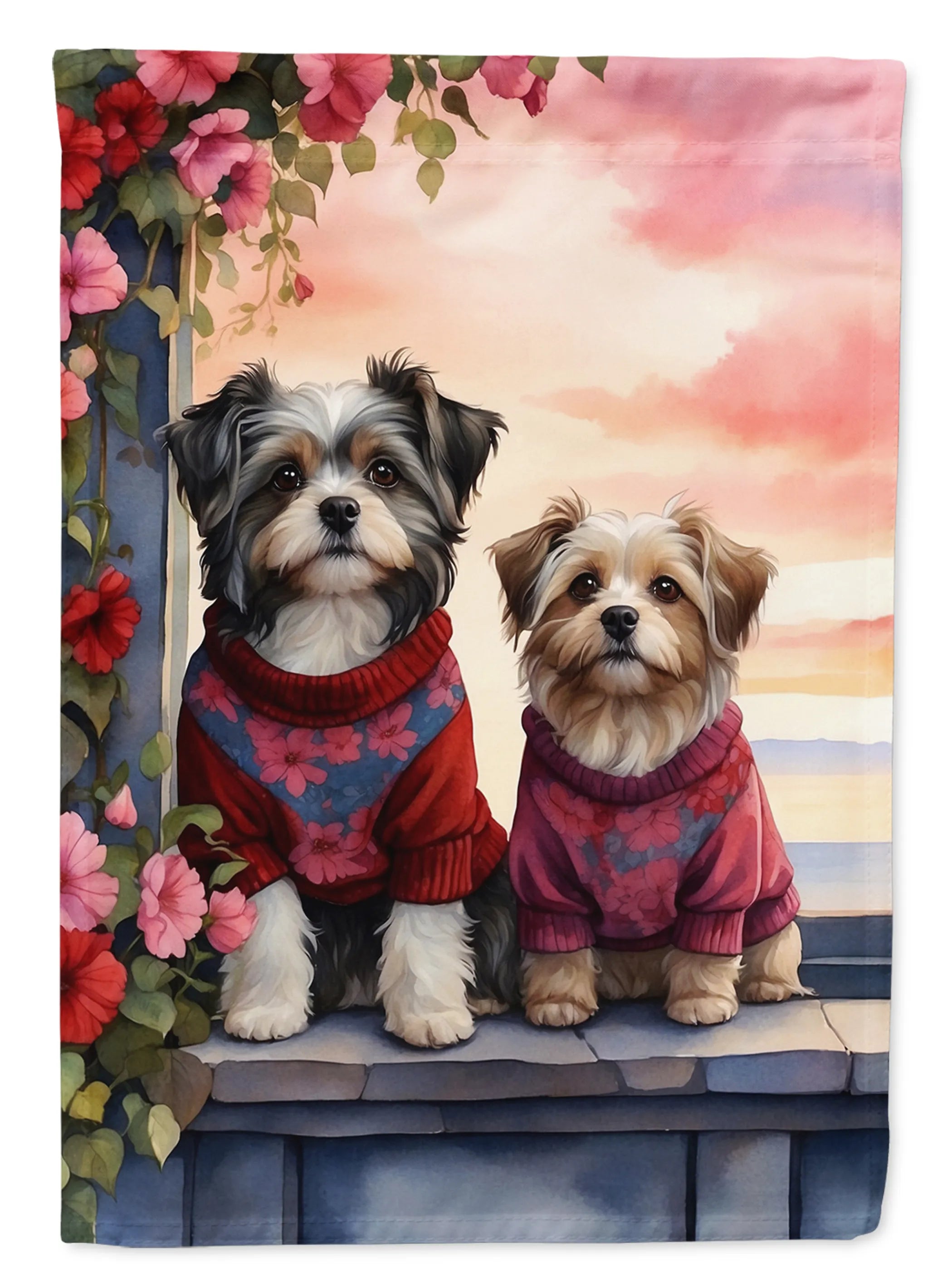 Two Hearts Decorative Flag - Size: GARDEN SIZE | Pack Of: 1 | Collection name: Two hearts