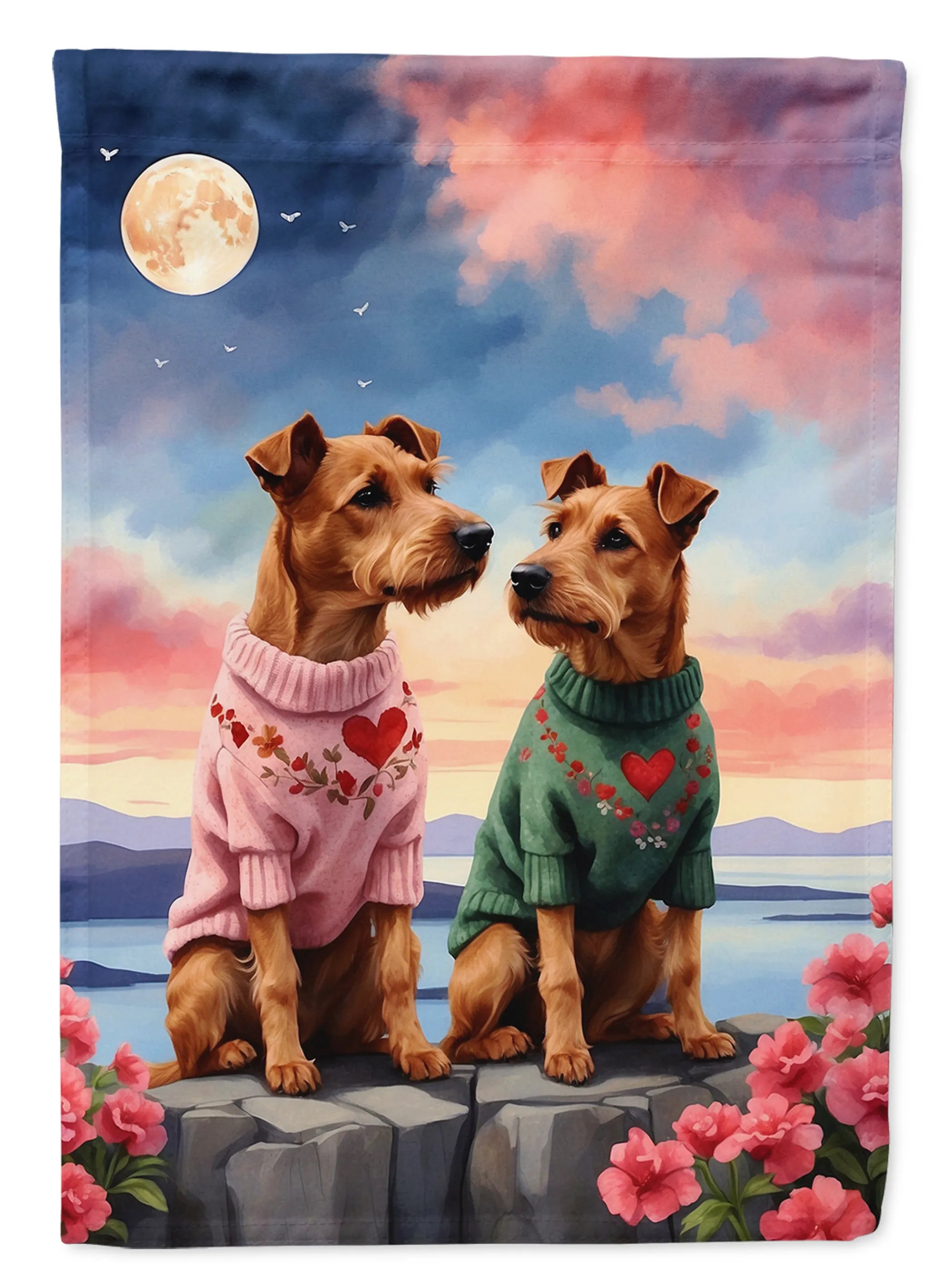 Two Hearts Decorative Flag - Size: GARDEN SIZE | Pack Of: 1 | Collection name: Two hearts