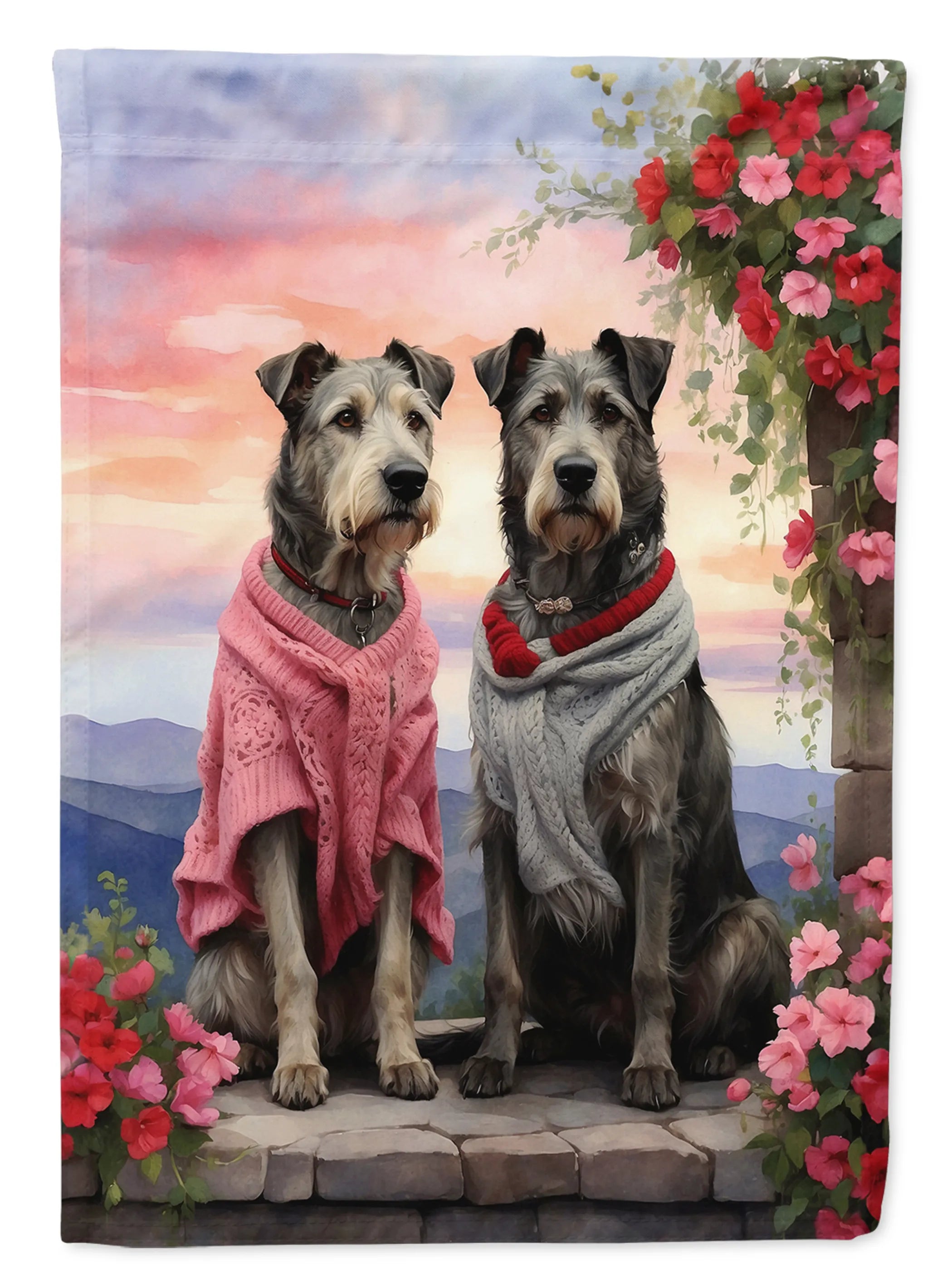 Two Hearts Decorative Flag - Size: GARDEN SIZE | Pack Of: 1 | Collection name: Two hearts