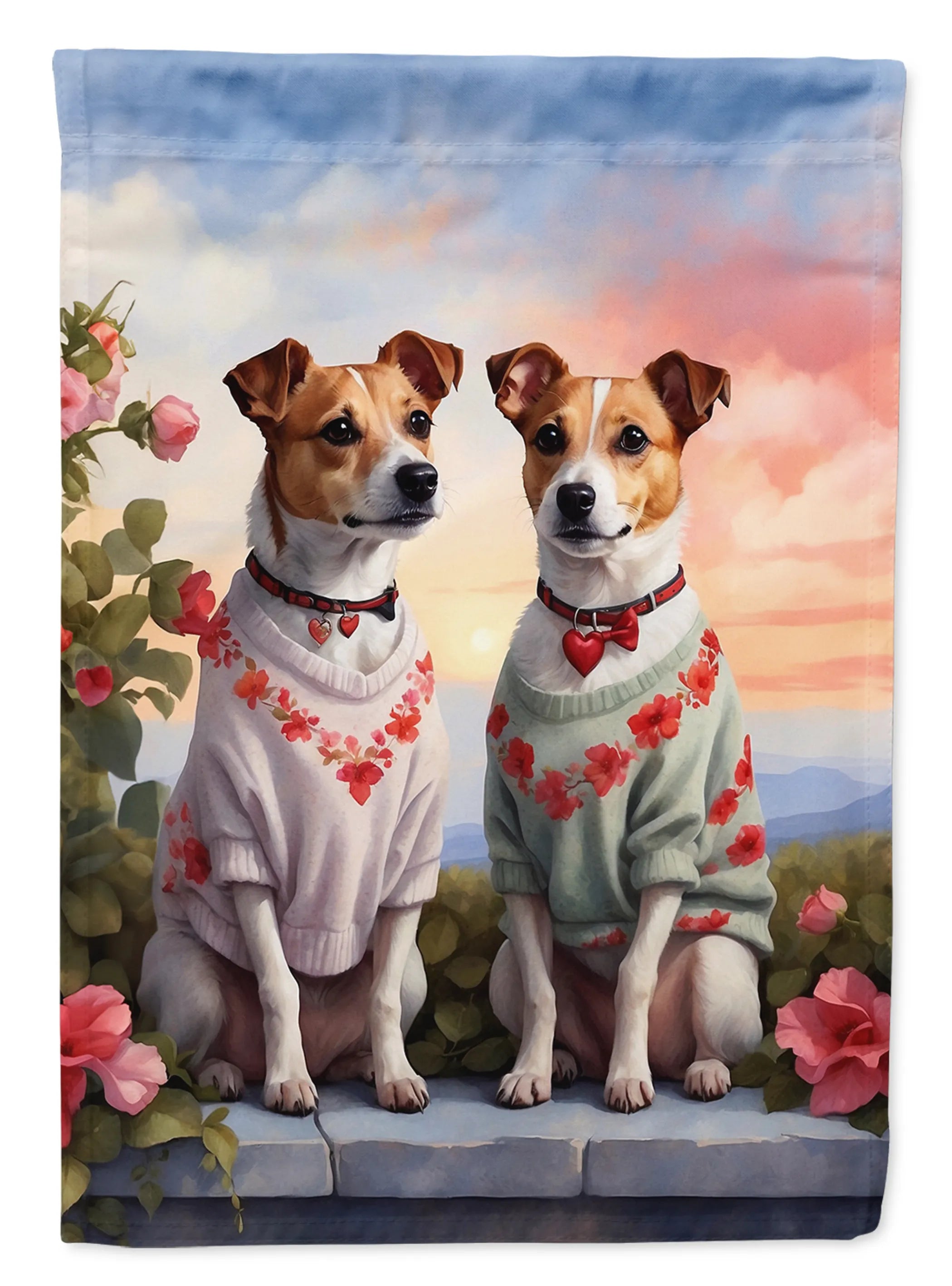 Two Hearts Decorative Flag - Size: GARDEN SIZE | Pack Of: 1 | Collection name: Two hearts