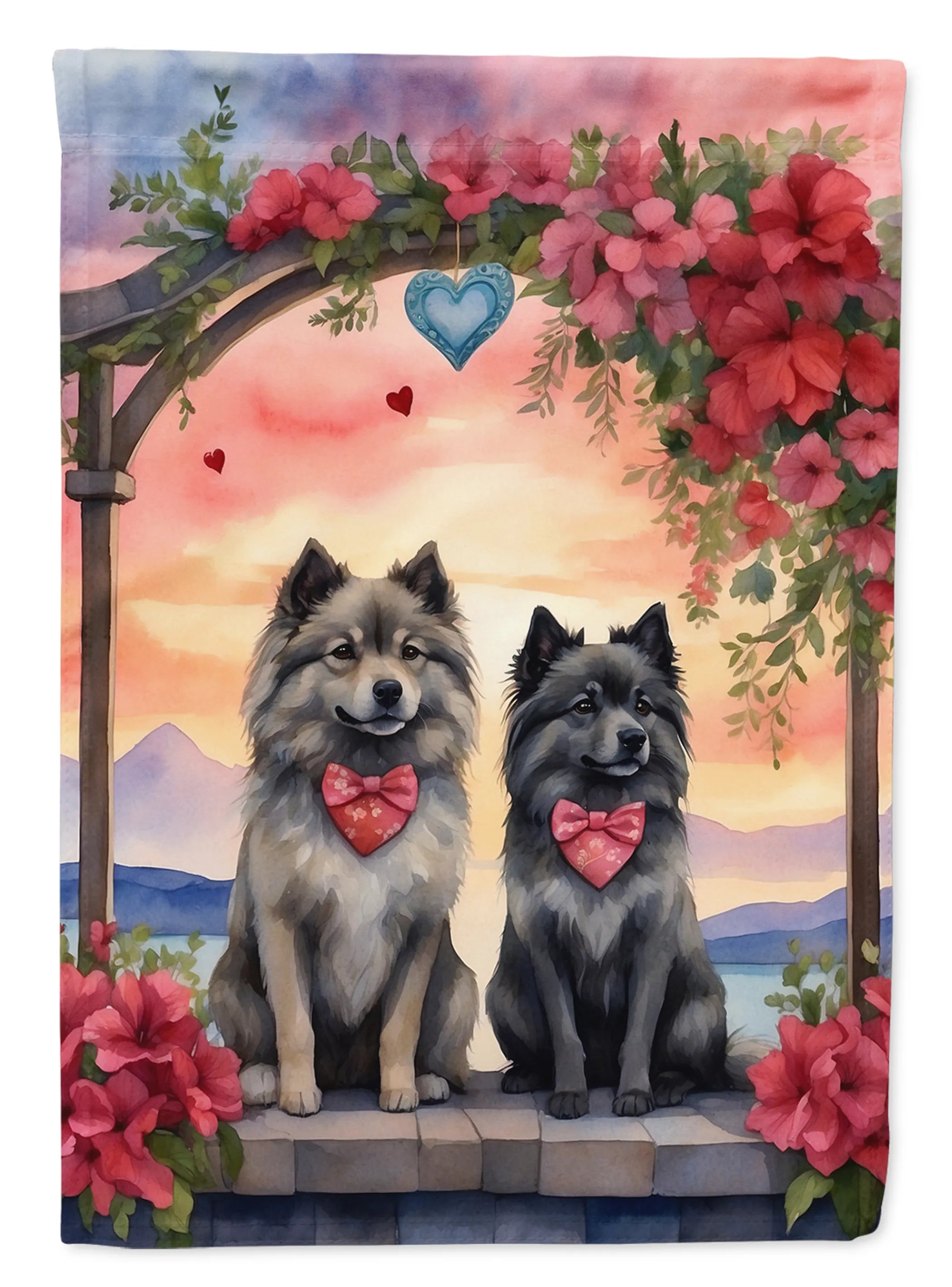 Two Hearts Decorative Flag - Size: GARDEN SIZE | Pack Of: 1 | Collection name: Two hearts
