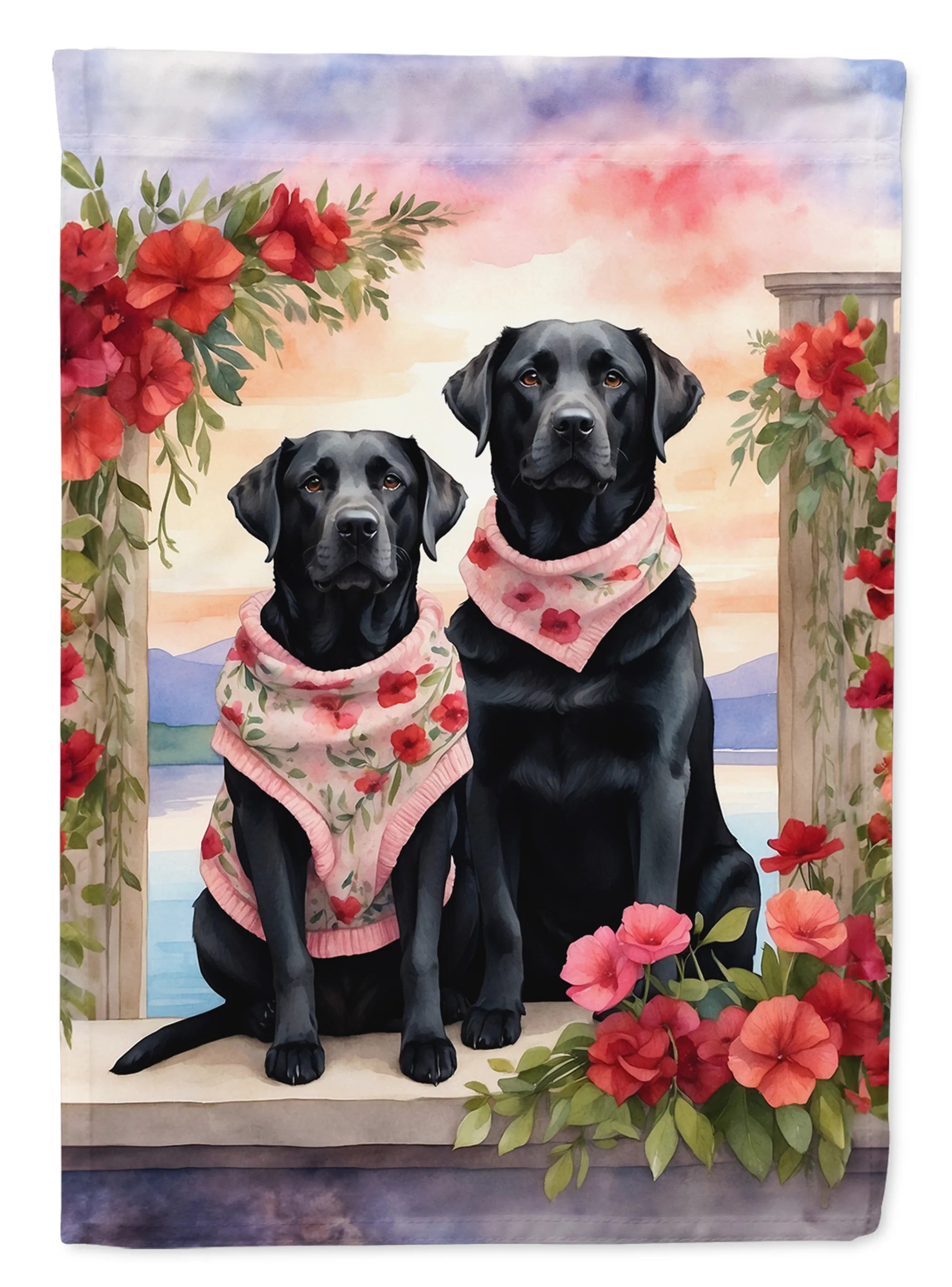 Two Hearts Decorative Flag - Size: GARDEN SIZE | Pack Of: 1 | Collection name: Two hearts