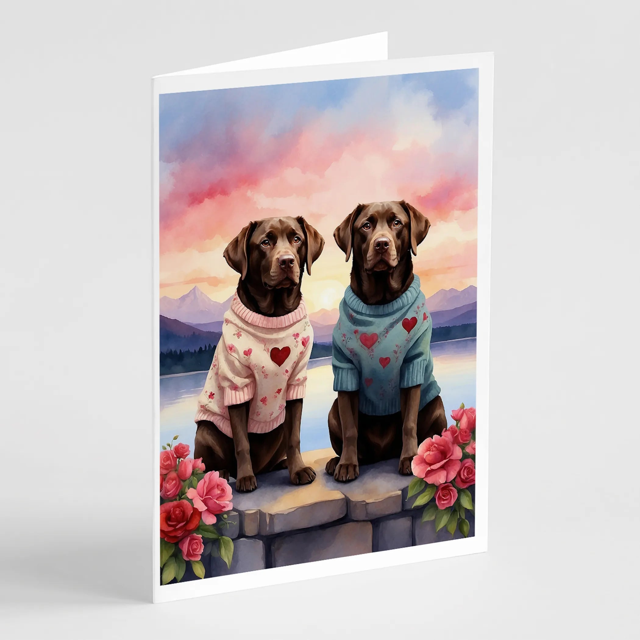 Two Hearts Greeting Cards  - Size: 5X7 | Pack Of: 8 | Collection name: Two hearts