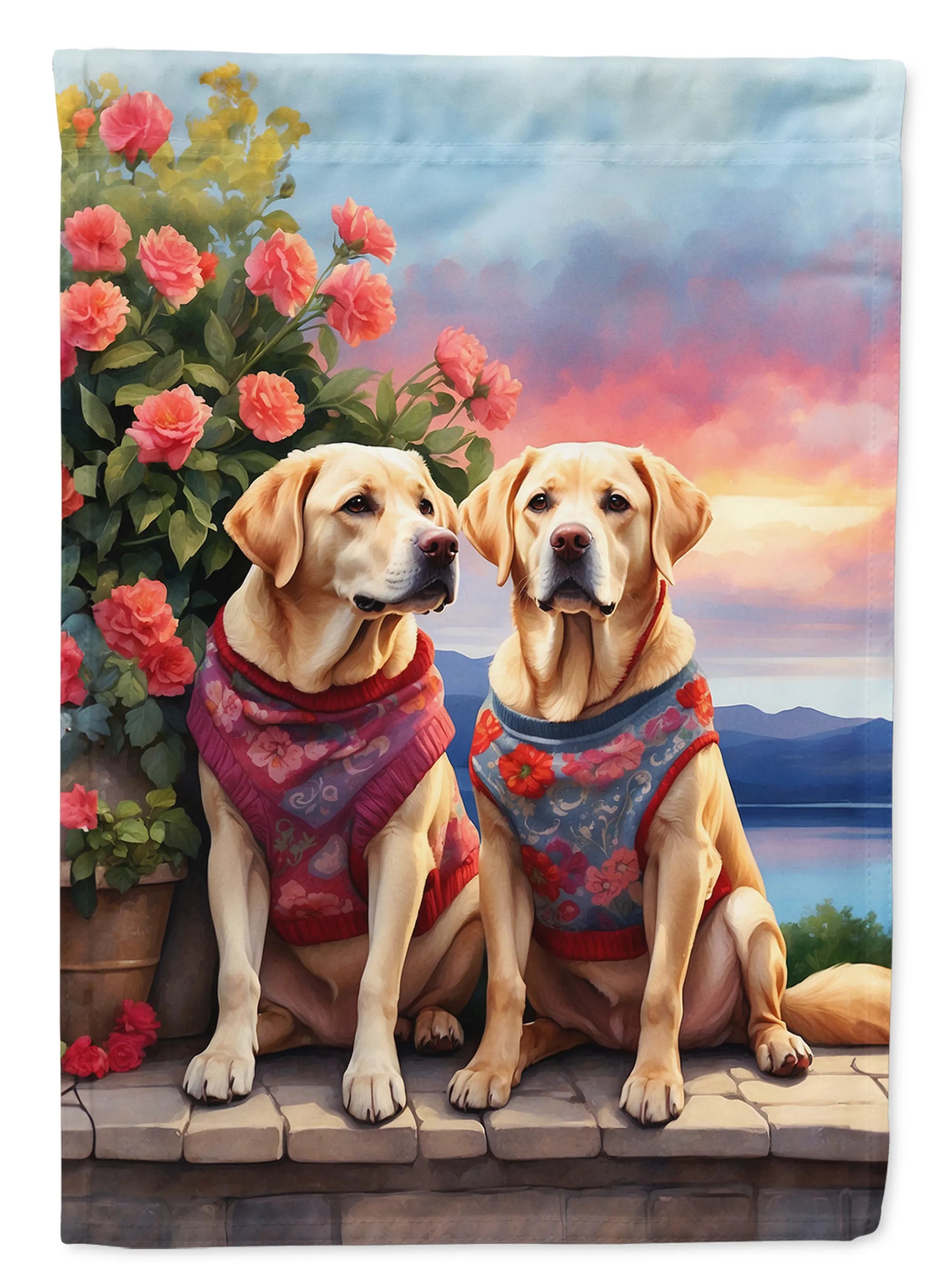 Two Hearts Decorative Flag - Size: GARDEN SIZE | Pack Of: 1 | Collection name: Two hearts