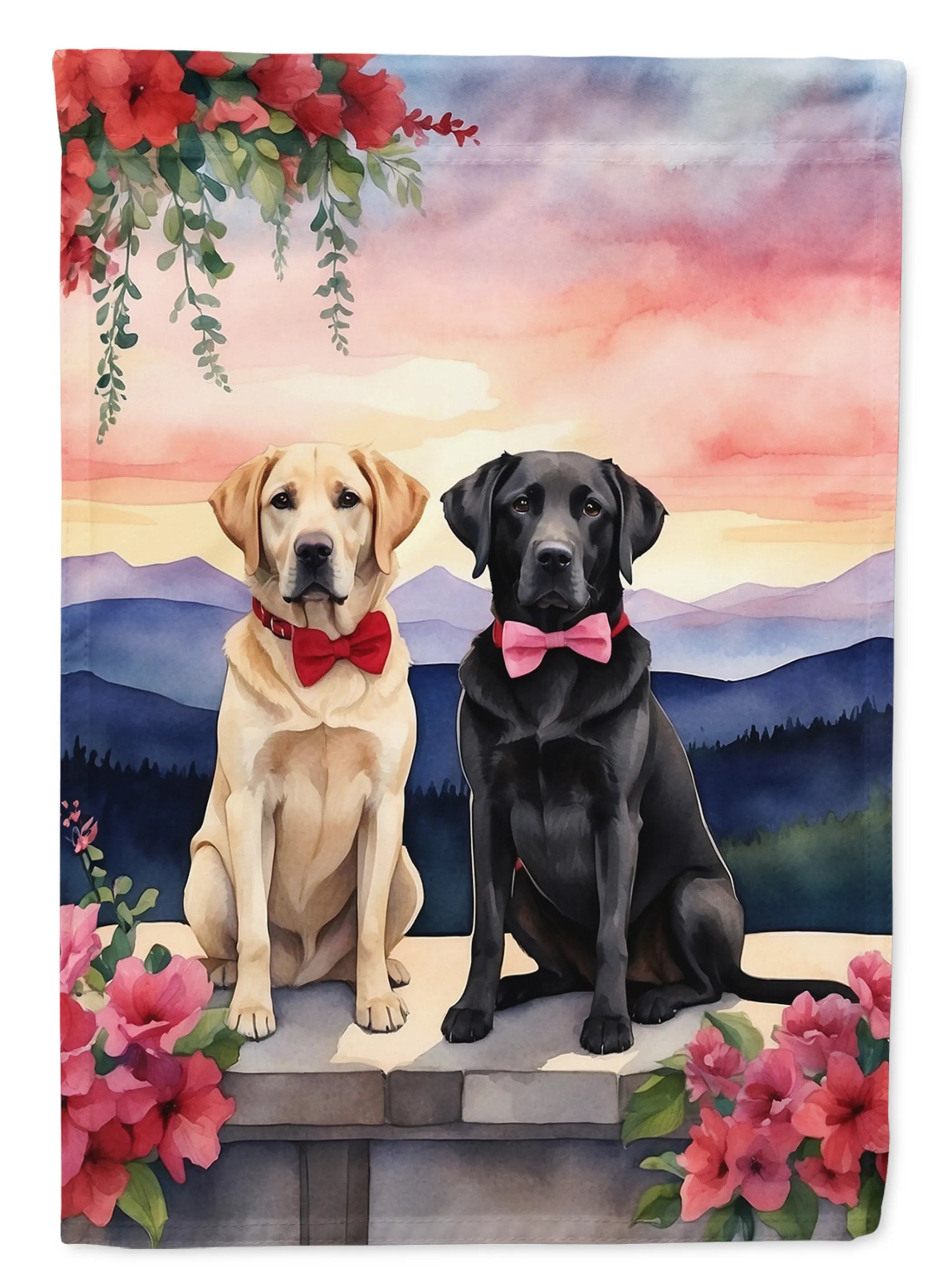 Two Hearts Decorative Flag - Size: GARDEN SIZE | Pack Of: 1 | Collection name: Two hearts