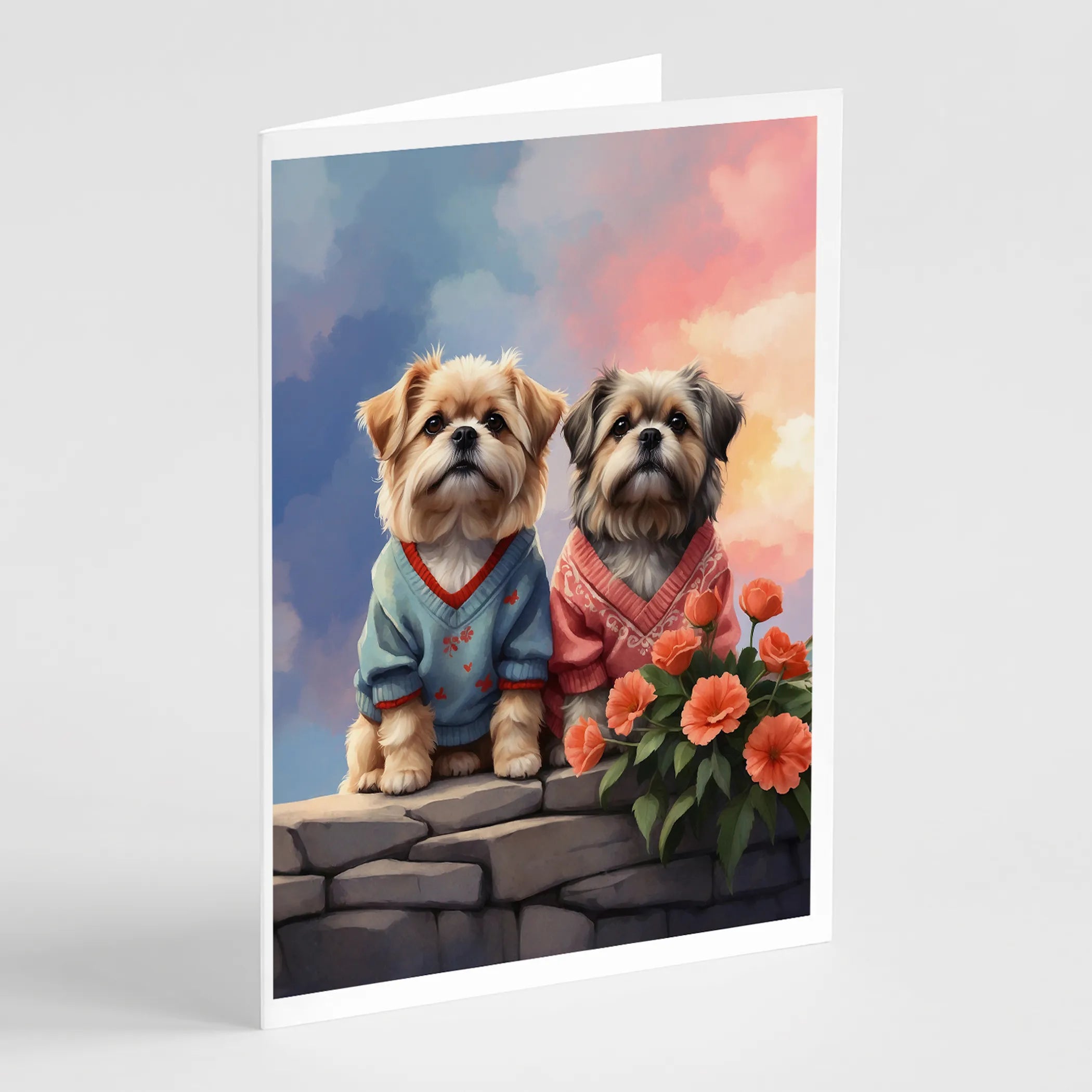 Two Hearts Greeting Cards  - Size: 5X7 | Pack Of: 8 | Collection name: Two hearts
