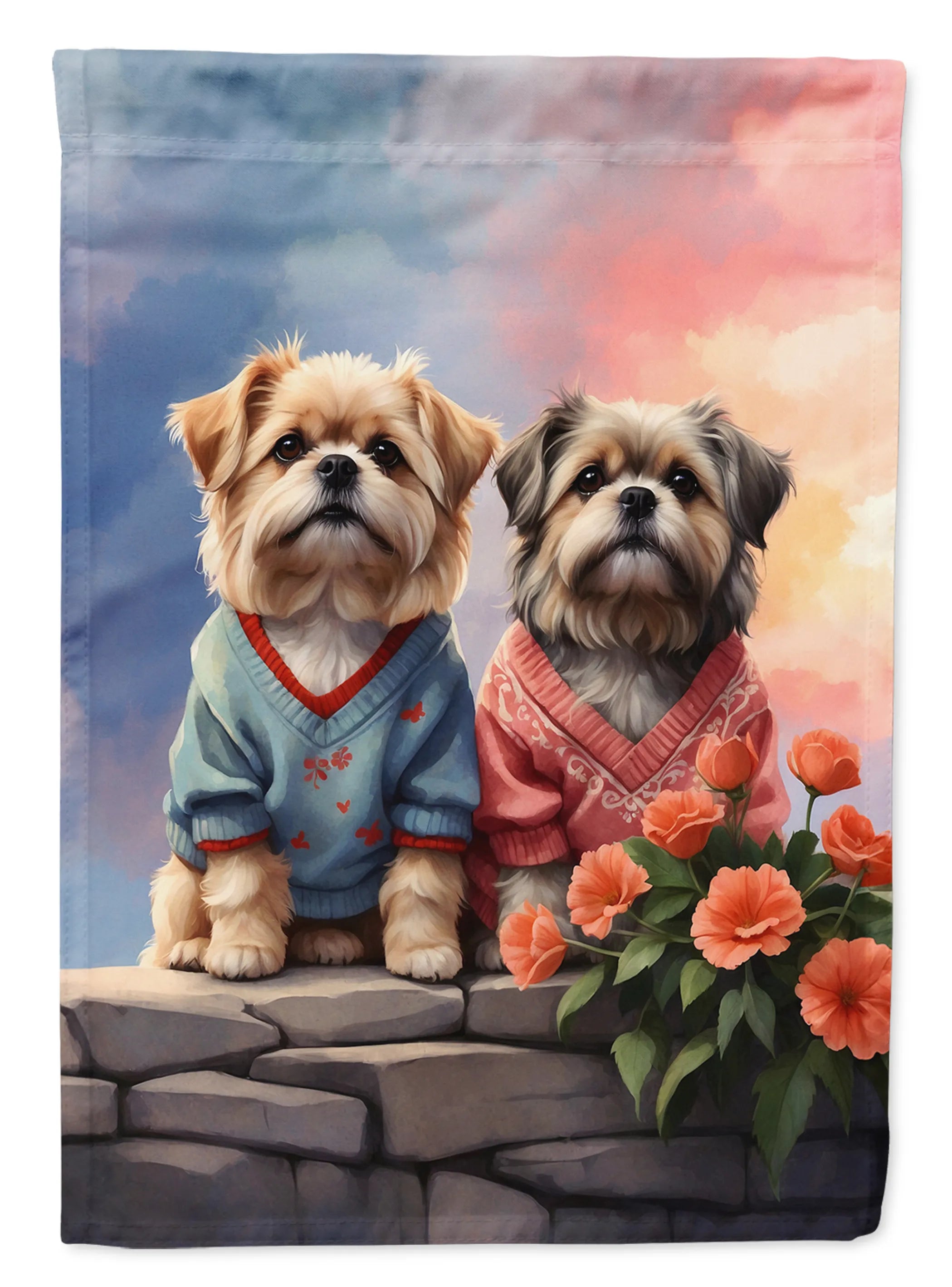 Two Hearts Decorative Flag - Size: GARDEN SIZE | Pack Of: 1 | Collection name: Two hearts