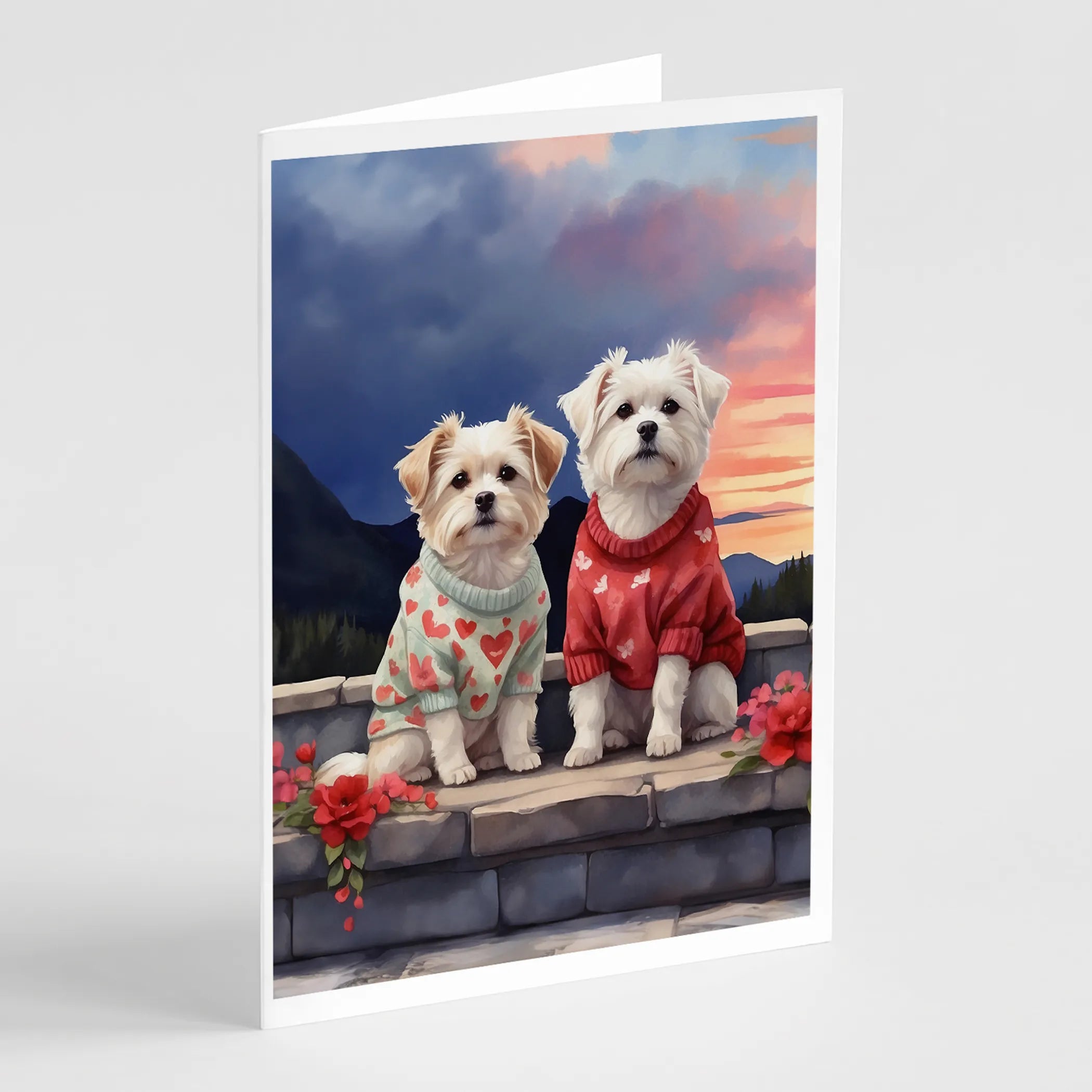 Two Hearts Greeting Cards  - Size: 5X7 | Pack Of: 8 | Collection name: Two hearts