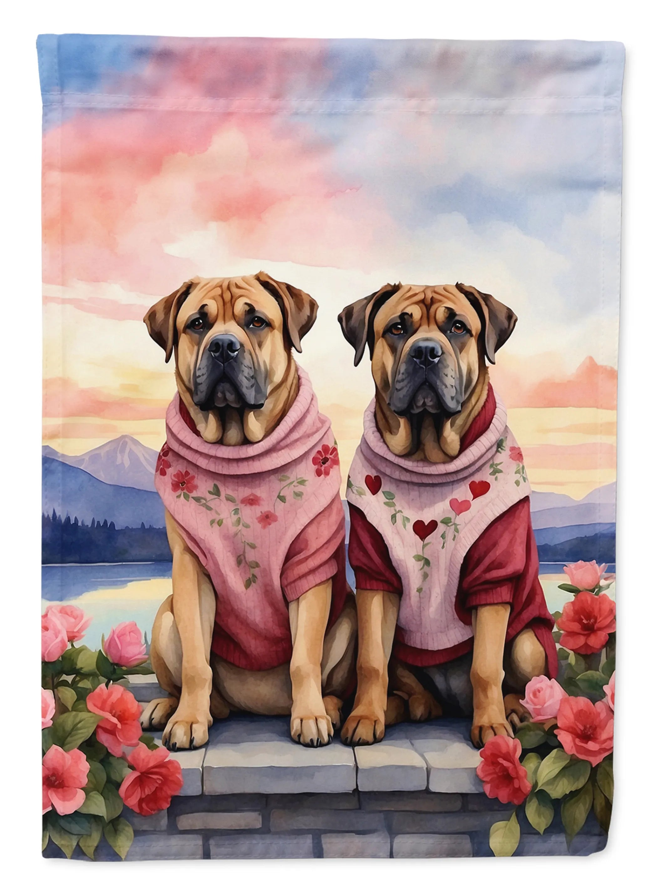 Two Hearts Decorative Flag - Size: GARDEN SIZE | Pack Of: 1 | Collection name: Two hearts